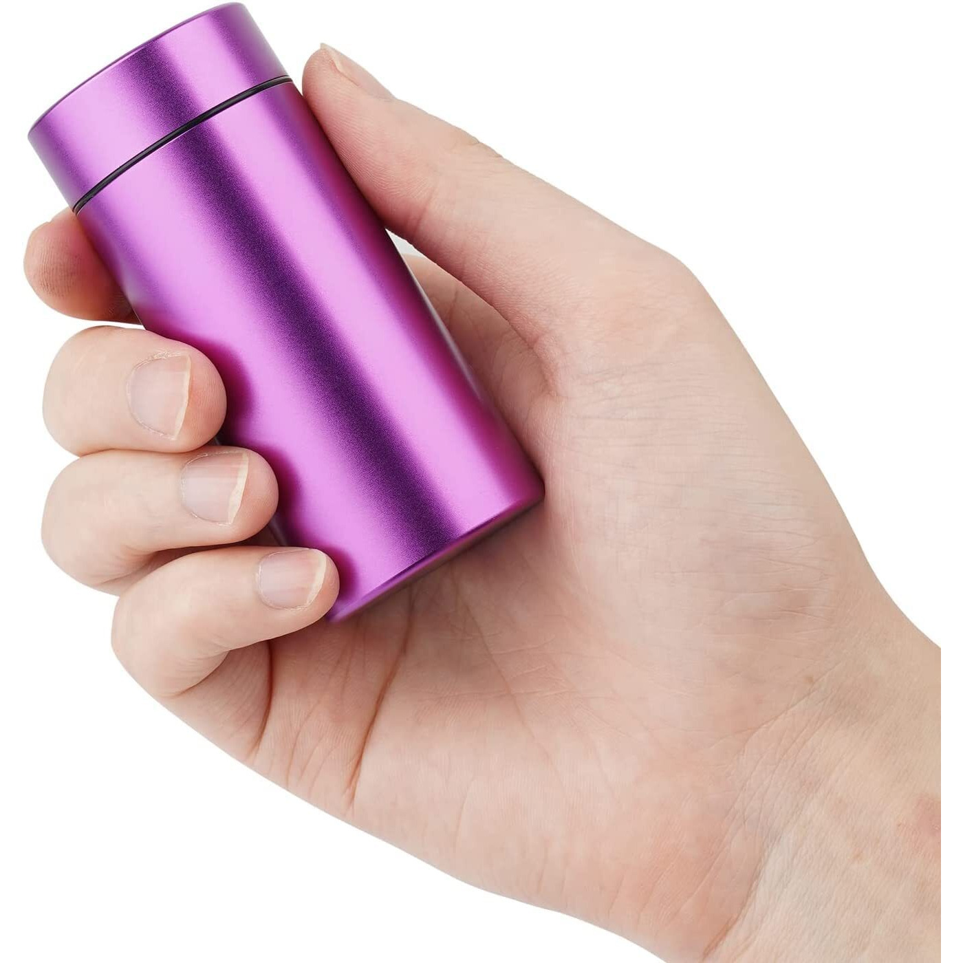 Ozchin Aluminum Storage Jar Portable Airtight Smell Proof Container Bottle Multipurpose Storage Container For Spices, Coffee & Teas 80Ml (Rose Gold&Purple&Red)