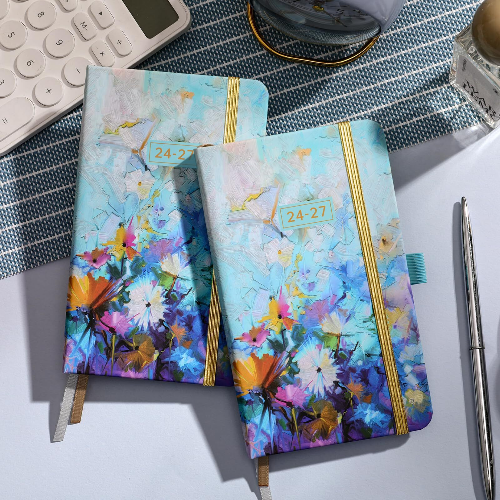 2024-2027 Pocket Planner/Calendar - 3 Year Monthly Planner 2024-2027, July 2024 - June 2027, 6.3" X 3.8", 60 Notes Pages, Inner Pocket, Pen Loop, Elastic Closure, Perfect Organizer For Purse