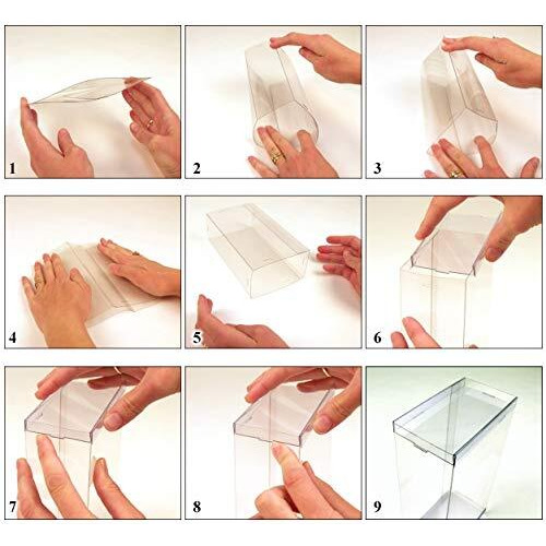 Dollsafe Clear Folding Display Box For 11-12.5 Inch Dolls And Action Figures, 4" W X 2.25" D X 13" H, Pack Of 10