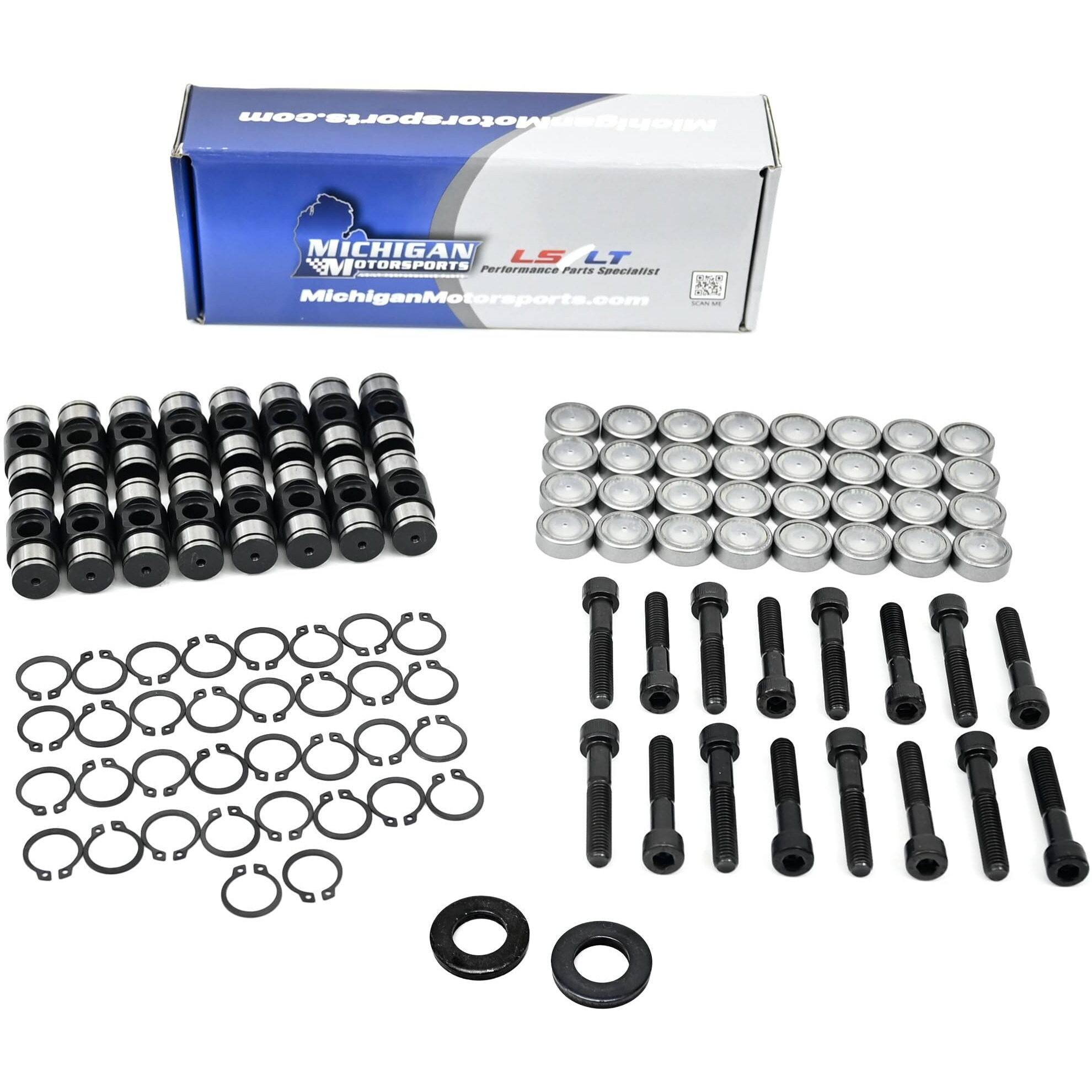 Michigan Motorsports Ls Rocker Arm Trunion Upgrade Kit - Fits Gm Ls1 Ls2 Ls6 Ls3 4.8 5.3 5.7 6.0