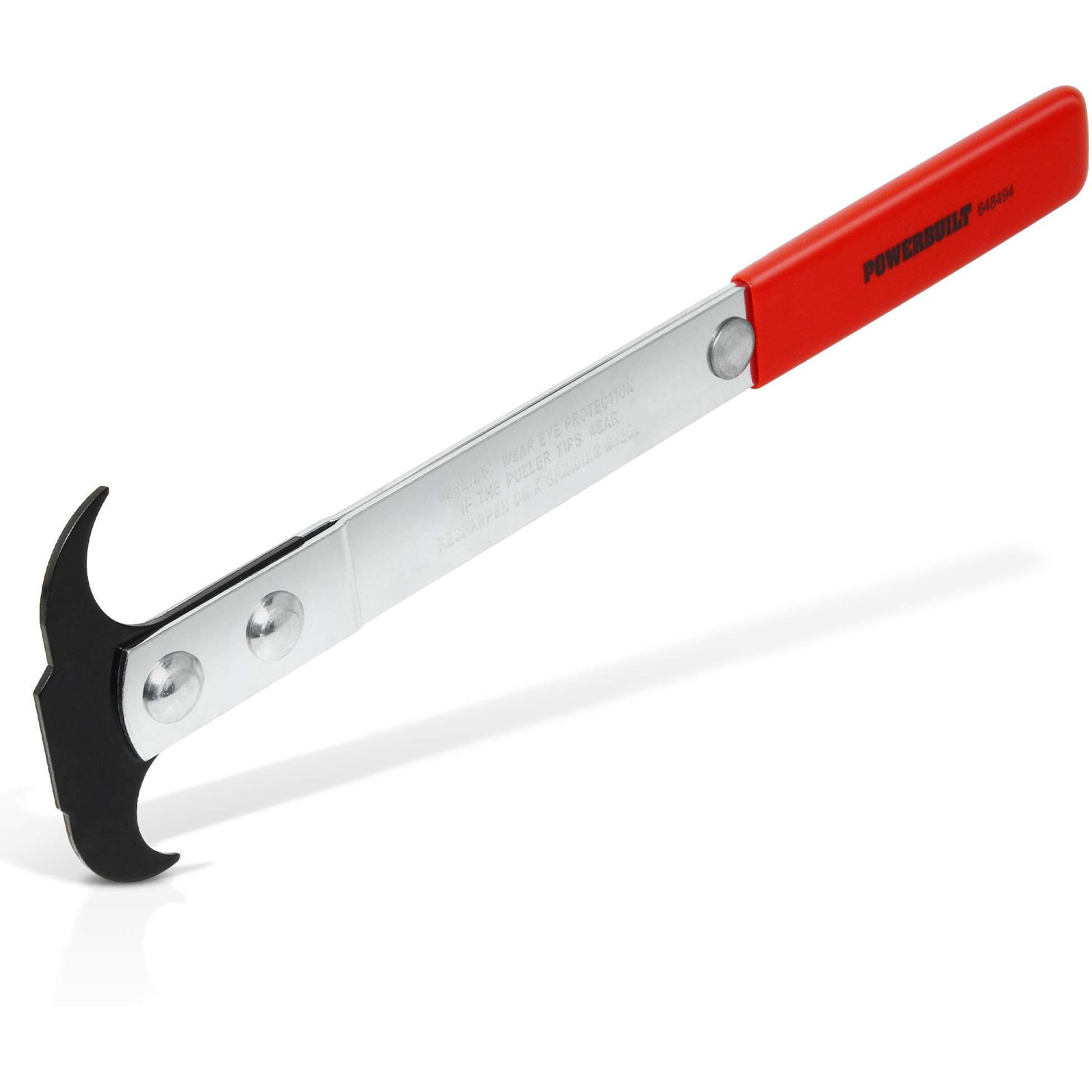 Powerbuilt Seal Puller, Heavy-Duty Tool For Seal Removal, Easy Grip, Automotive, Mechanical, And Diy Application - Red 648494