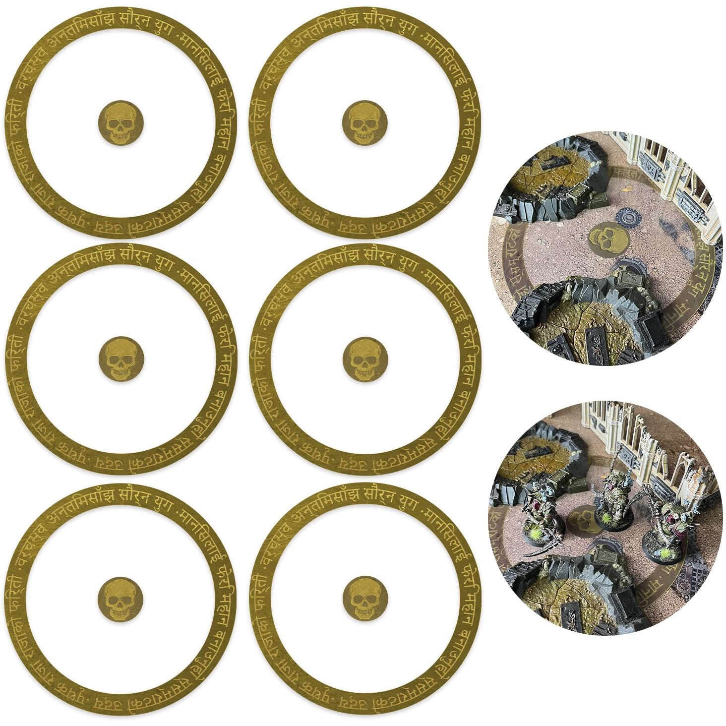 Jucoci Objective Point Markers 6Pcs Set Objective Marker Compatible With Wh40K Wargame (Miniature Not Included)