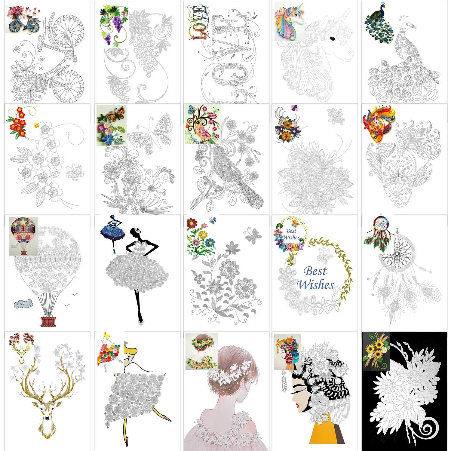 Konsait 20 Pack Paper Quilling Accessories Kit - Quilling Supplies For Adults - Diy Drawing Handcraft