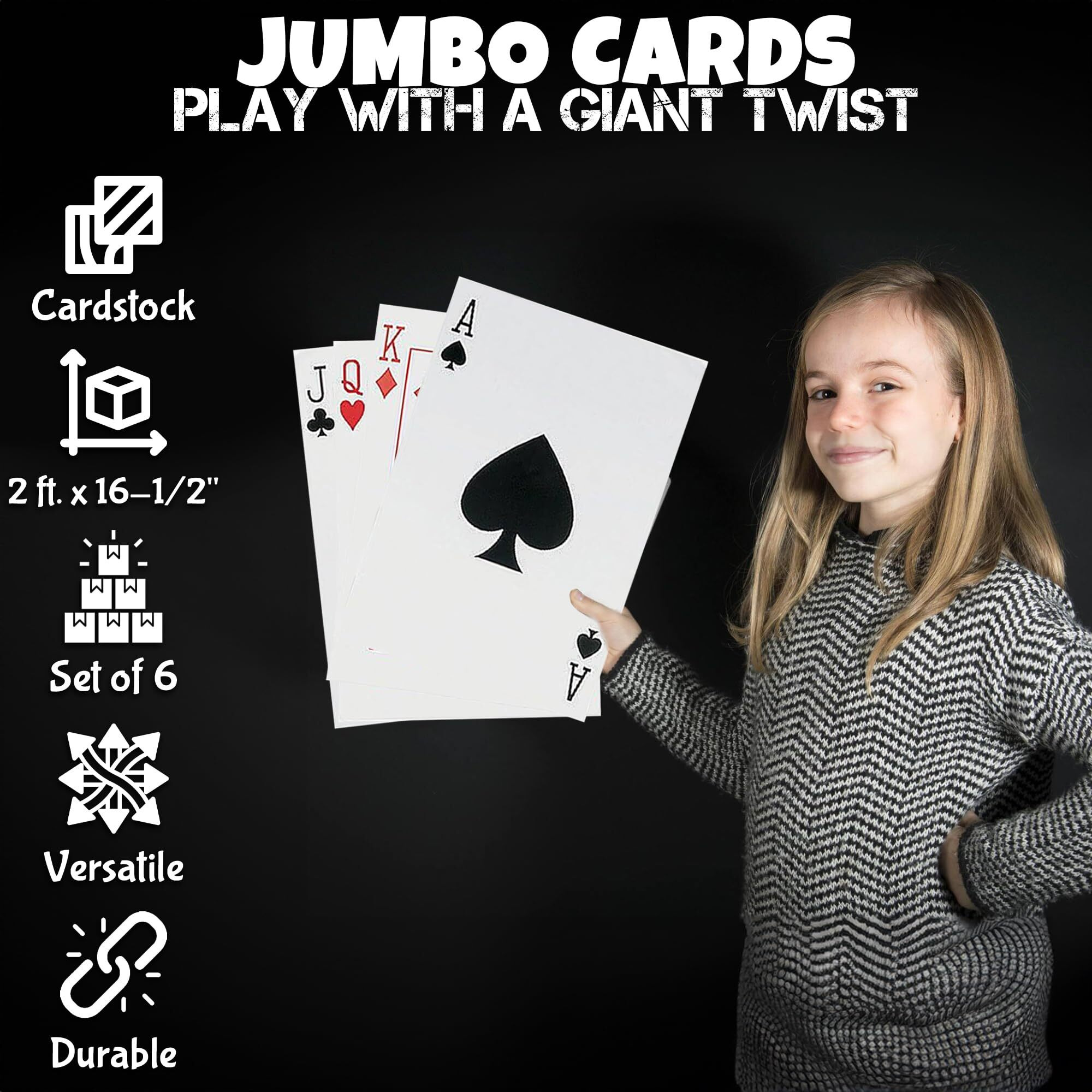 Playing Card Cutouts - Set Of 6, Two Feet Tall - Casino Night And Party Decor