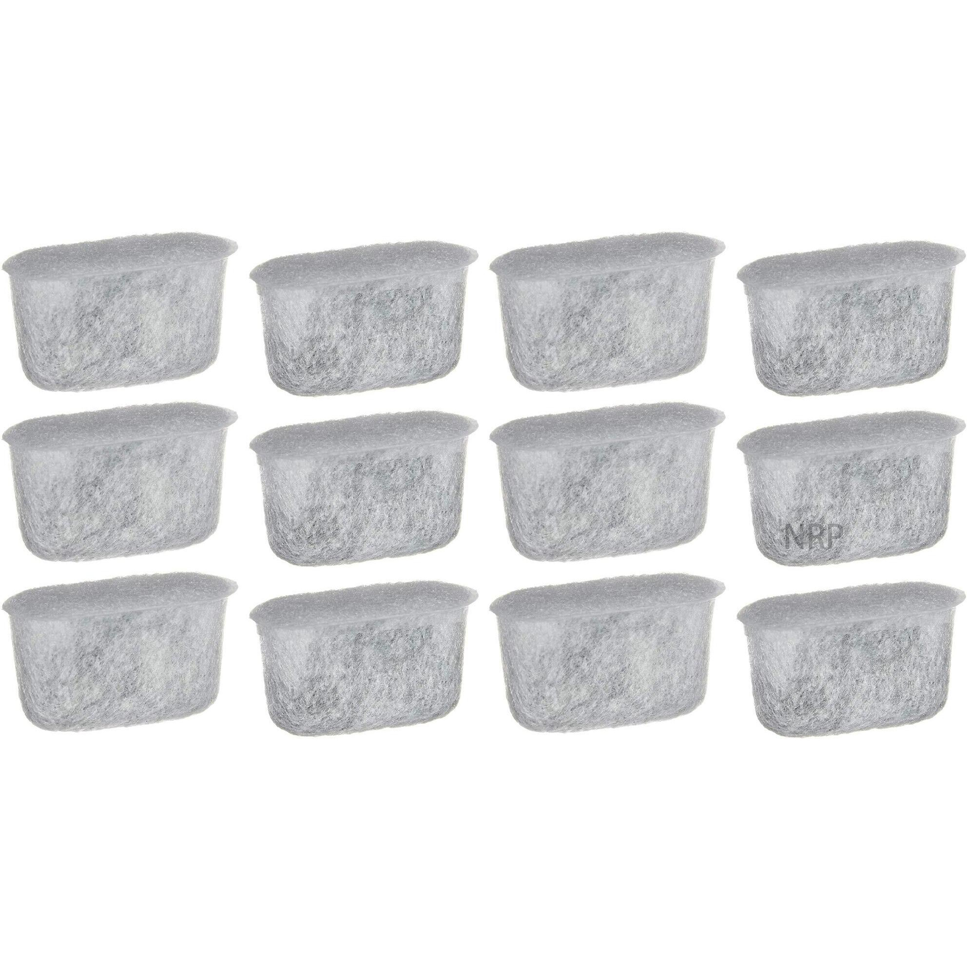 Nrp 12-Pack Coffee Water Cartridges Activated Charcoal Filter Compatible For Cuisinart Coffeemaker Dcc-Rwf, Kenmore Drip, Delonghi, Capresso