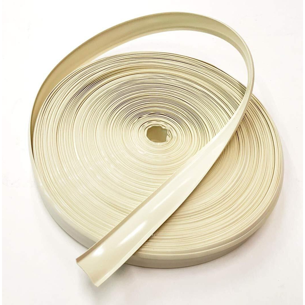 Qpn Colonial White 7/8" Insert Molding Trim Screw Cover Rv Camper Travel Trailer (50 Ft, Colonial White (Tanish Beige))