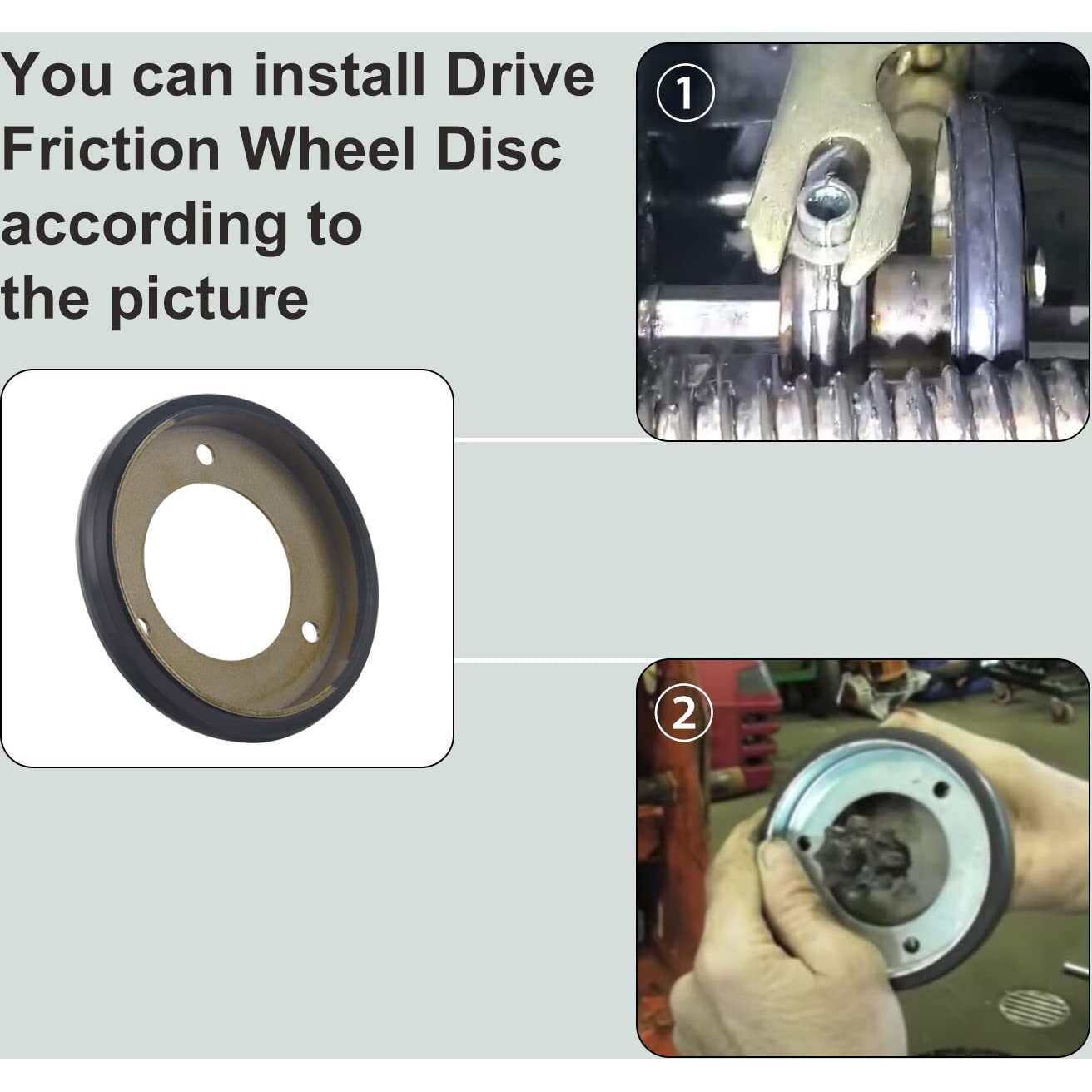 Haiouus 03248300 03240700 1501435Ma Drive/Friction Wheel Disc Compatible With Murray Ariens John Deere Snow Blower For 22013 022013 240-068 1501435Ma 313883 53830 Am123355 (Drive Friction Disc)