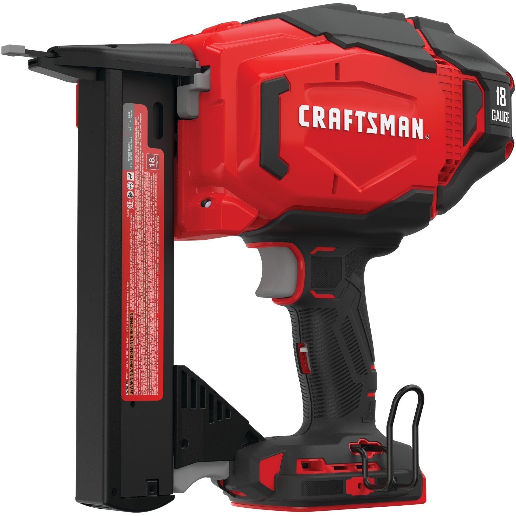 Craftsman V20 Narrow Crown Stapler, Cordless, 18 Gauge, Tool Only (Cmcn618Nb)
