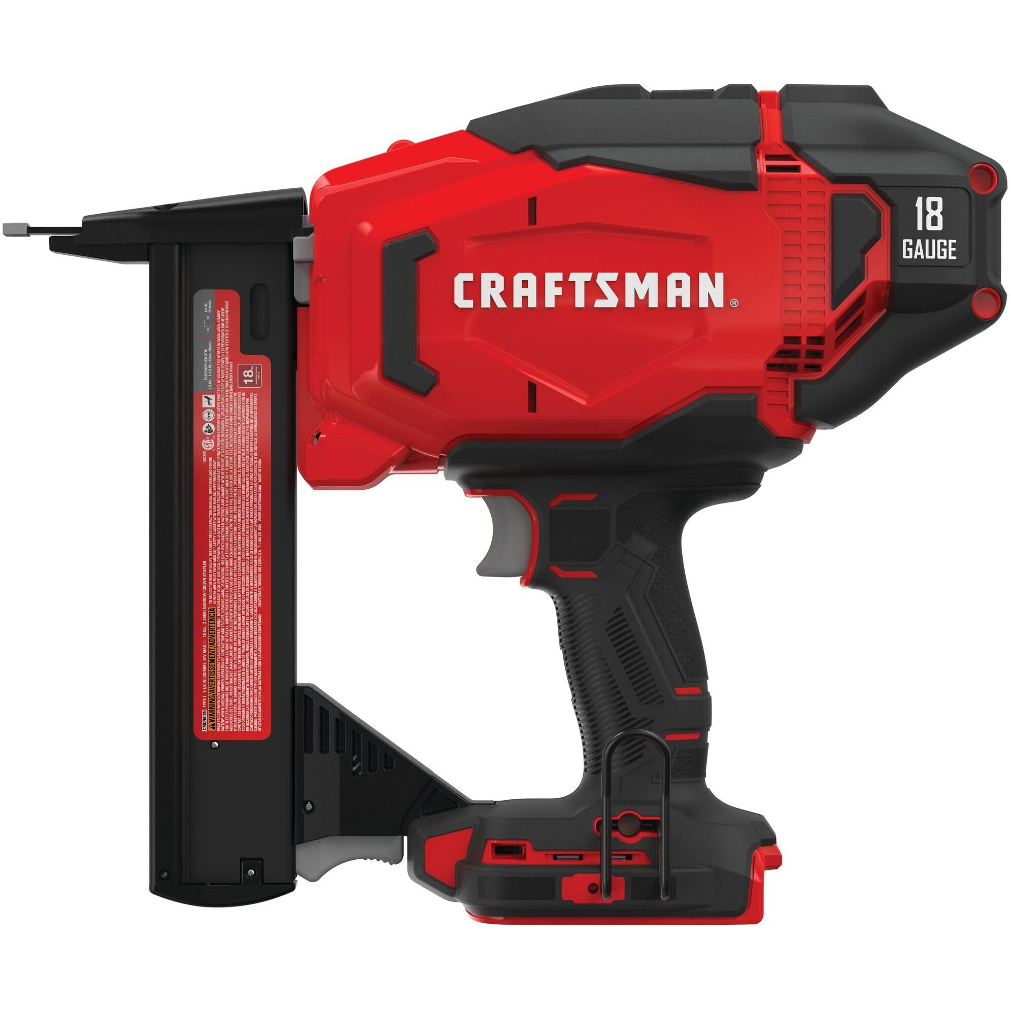 Craftsman V20 Narrow Crown Stapler, Cordless, 18 Gauge, Tool Only (Cmcn618Nb)