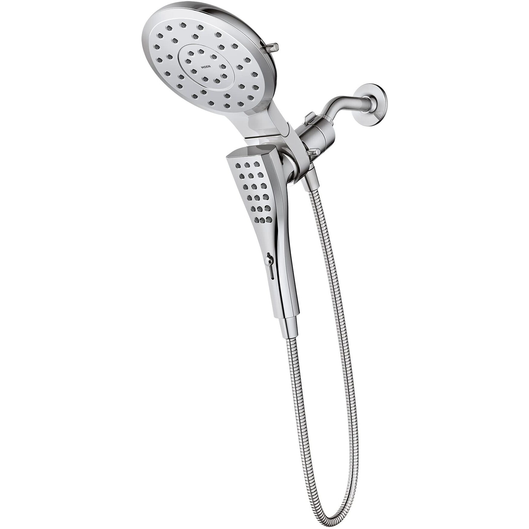 Moen Verso Chrome Rain Shower Head And Detachable Handshower Combination With Infiniti Dial And Magnetix Docking System, 60" Hose, 220C2