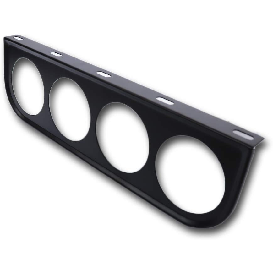 Motor Meter Racing Universal 2-1/16&quot 52Mm Quad Gauge Mounting Panel Four Holes Black