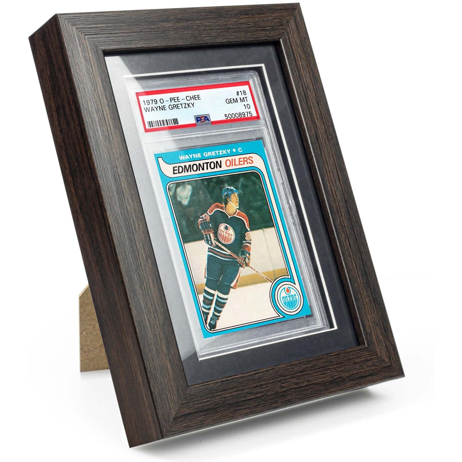 Tutata Psa Graded Card Display Frame, Walnut Frame For Psa Card, Sport Card Display Case