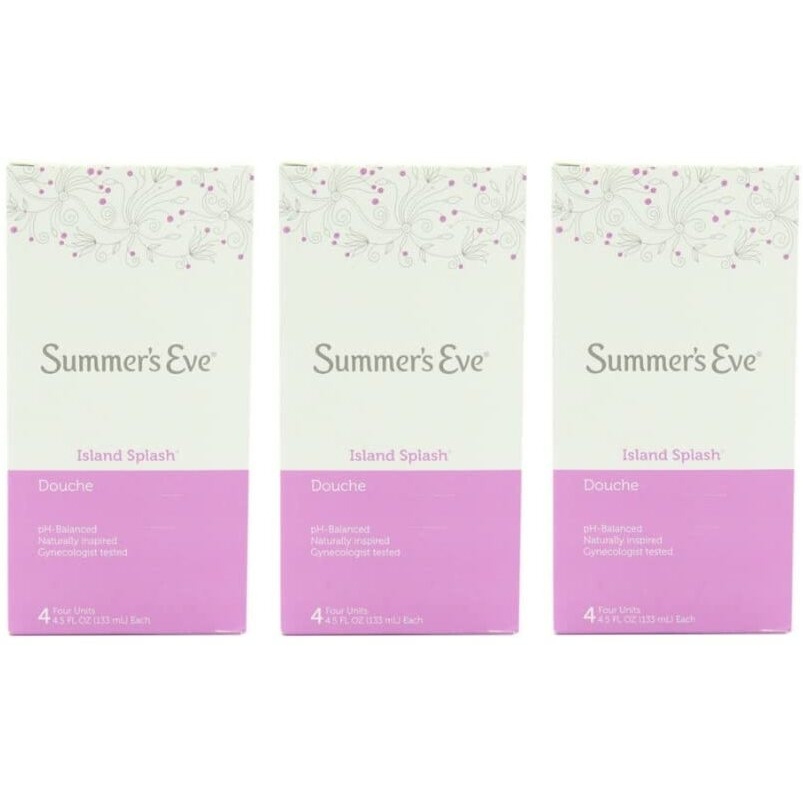 Summer's Eve Feminine Douche, Island Splash, 4 Ct. 4.5 Oz. (Pack Of 3)