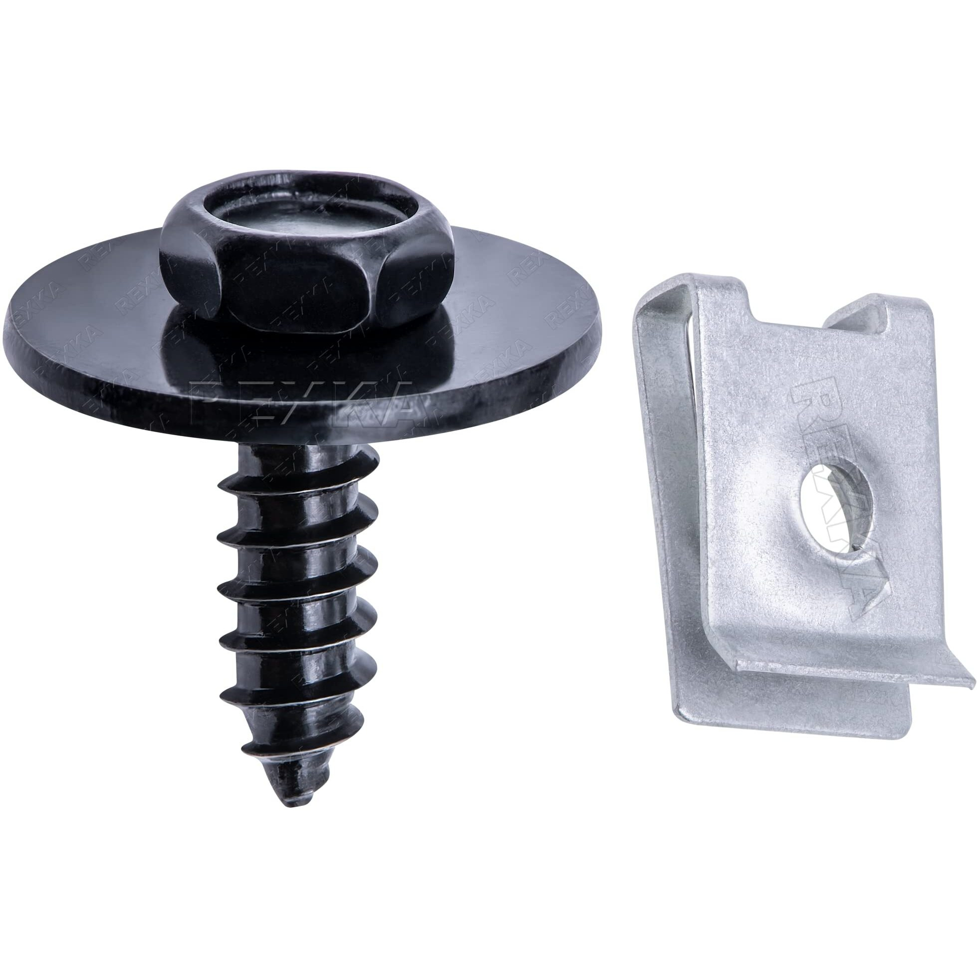 Rexka 20 Sets M4.8 Fender Liner Splash Shield Bumper Cover Screws U Nuts Kit For Bmw Mini 07147129160 07129904150 E36 E46 E60 E63 E88 E90