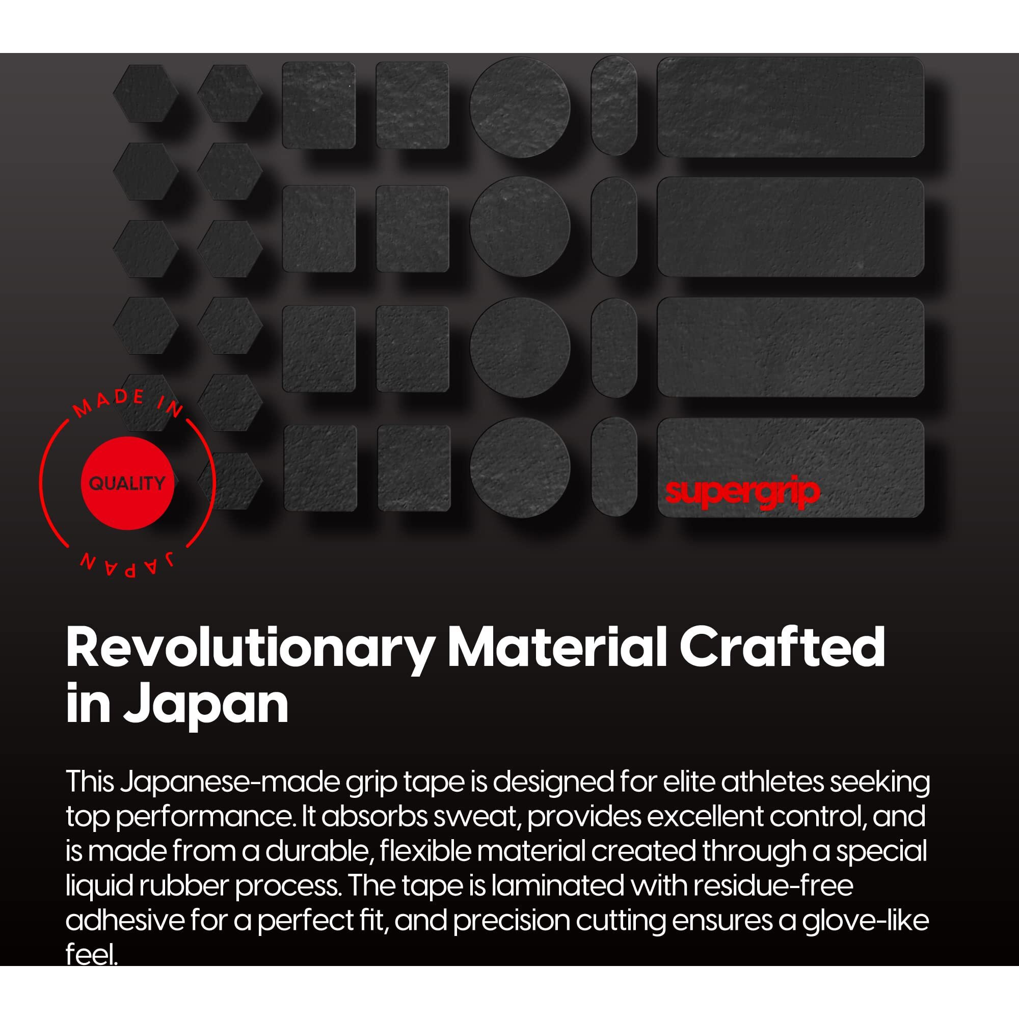 Pulsar Gaming Gears Supergrip Pre-Cut 1 Universal Griptape Pre-Laminated Sweat Absorbing High Performance Universal Anti Slip Mouse Grip Tape Ultra-Thin 0.5Mm (0.02In)