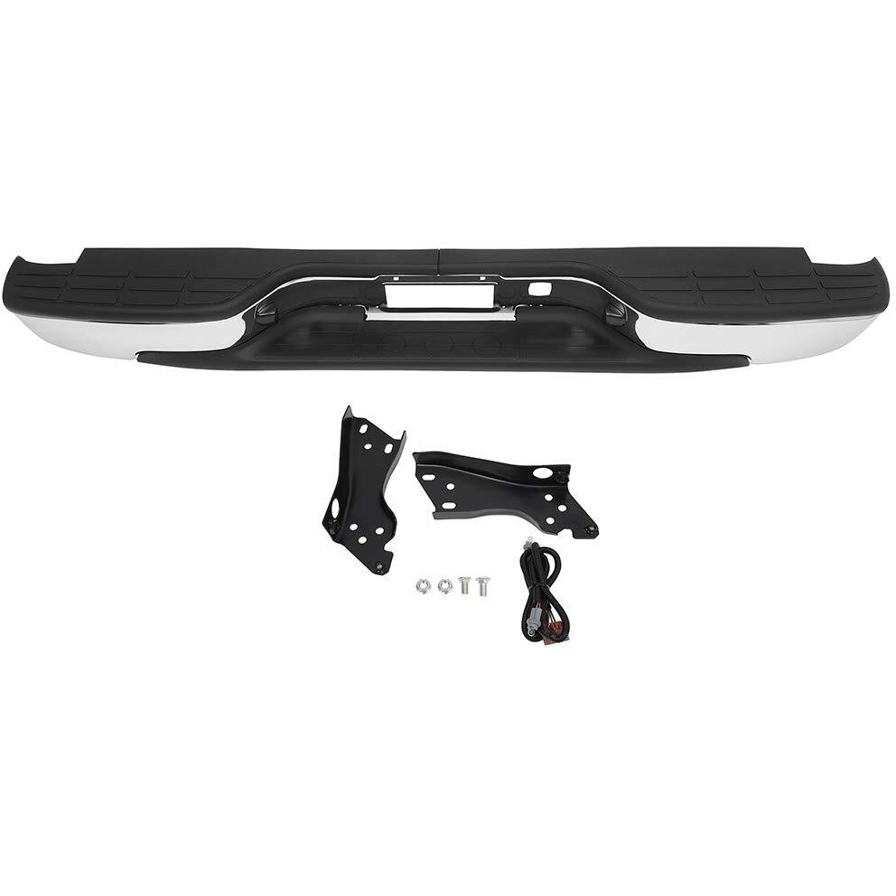 Findauto Chrome Rear Step Bumper,Back Bumper Fit For 1999-2006 For Chevrolet Silverado 1500 And For Gmc Sierra 1500, 2007 For Chevrolet Silverado 1500 Classic And For Gmc Sierra 1500 Classic