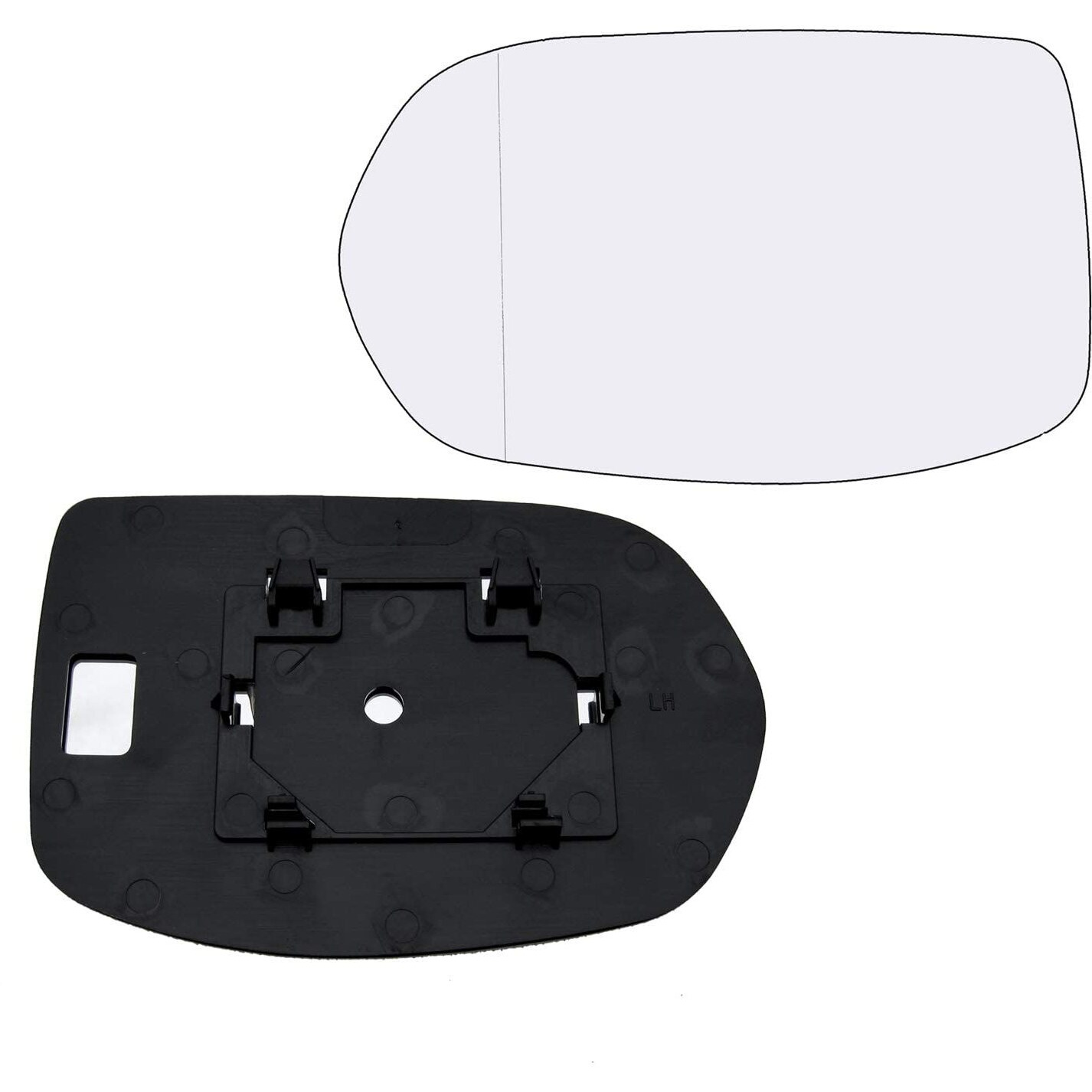 Driver Side Mirror Glass Assembly With Plastic Backing Plate (Non-Heated) Compatible With 2012-2016 Honda Crv, 2016-2020 Hrv