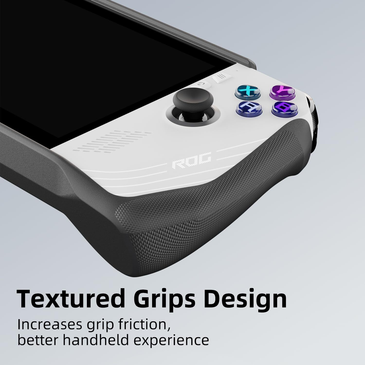 Skull & Co. Gripcase For Rog Ally A Soft Protective Case With Textured Grips Full Protection And Stand, Shock-Absorption Non-Slip And Anti-Scratch Cover Design - Galactic Purple