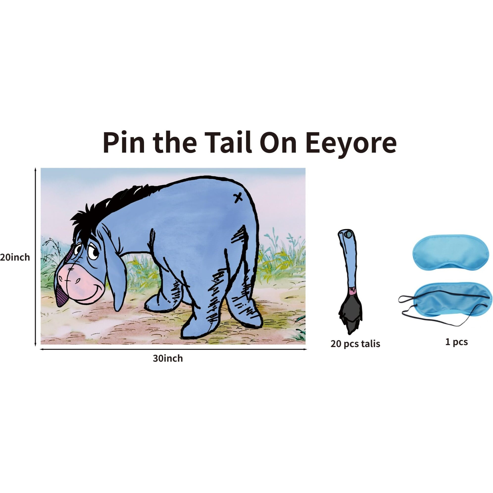 Unbala Winnie Party Games Pin The Tail Game For 20 Kids Fun Baby Shower Games Pooh Birthday Supplies Party Decorations