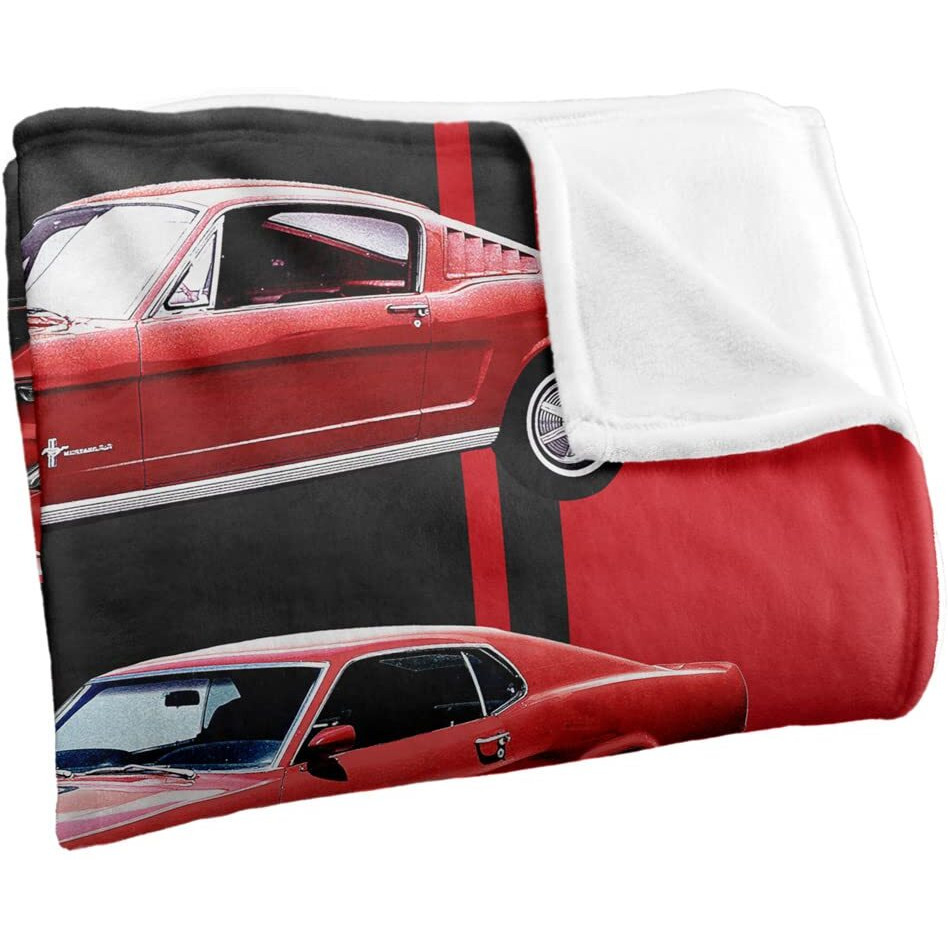 Ford Blanket, 50&quotX60&quot Mustang Line Up Silky Touch Super Soft Throw Blanket