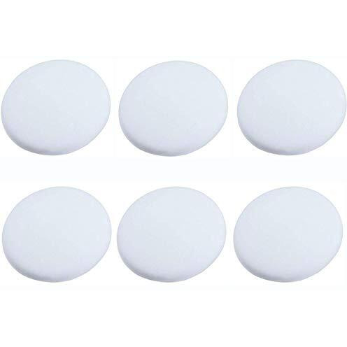 Xfenvs Door Knob Wall Shield, 6Pcs White Round Soft Rubber Wall Protector Self Adhesive Door Handle Bumper (Small Round 1.57 Inch 6Pcs, White)