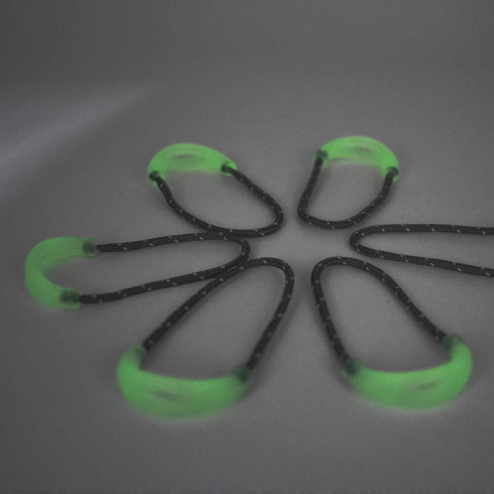 20Pcs Self Luminous Zipper Pulls Cord Replacement For Backpacks, Jackets, Traveling Cases, Luggage, Purses, Handbags, Kids