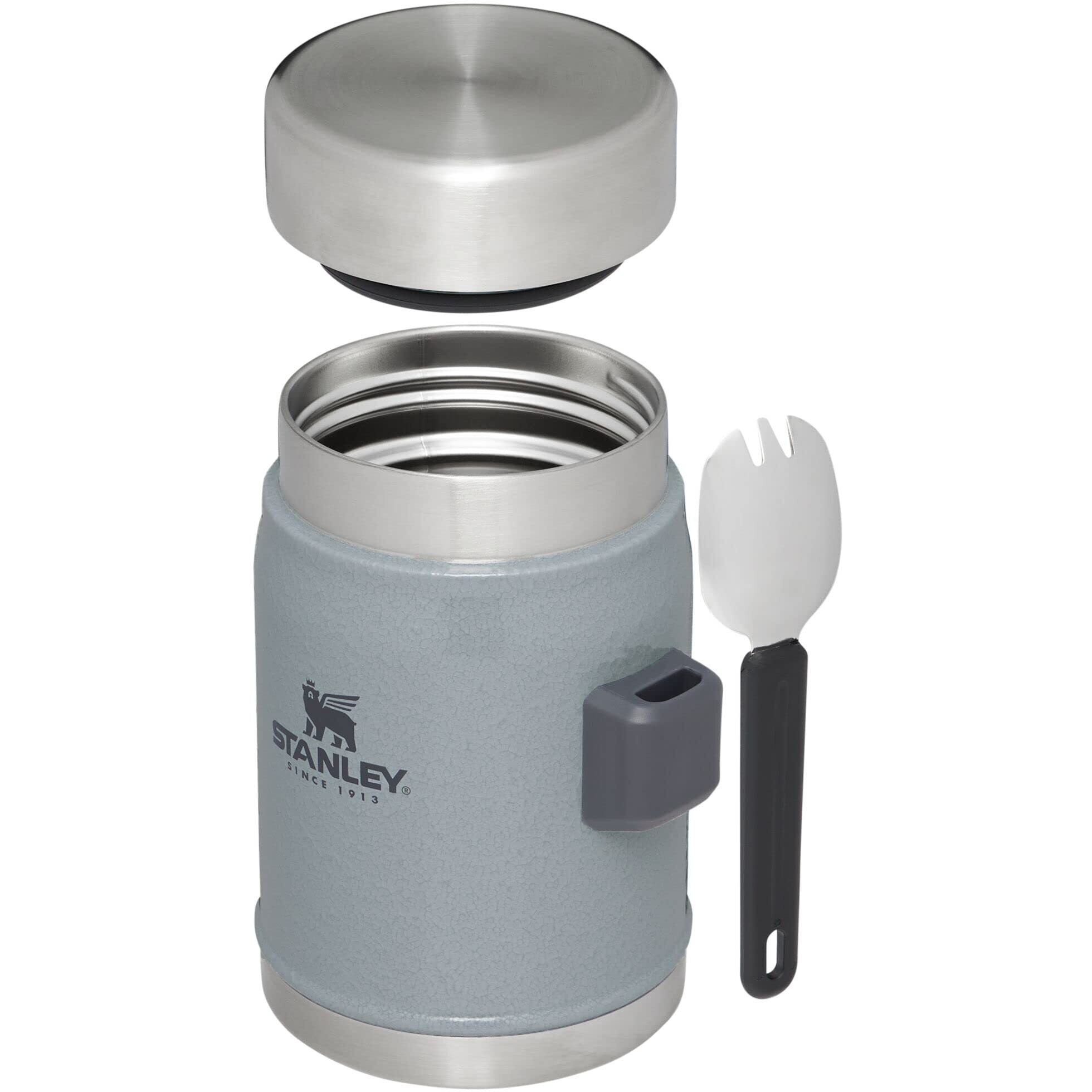 Stanley Classic Legendary Classic Food Jar + Spork 14Oz Hammertone Silver