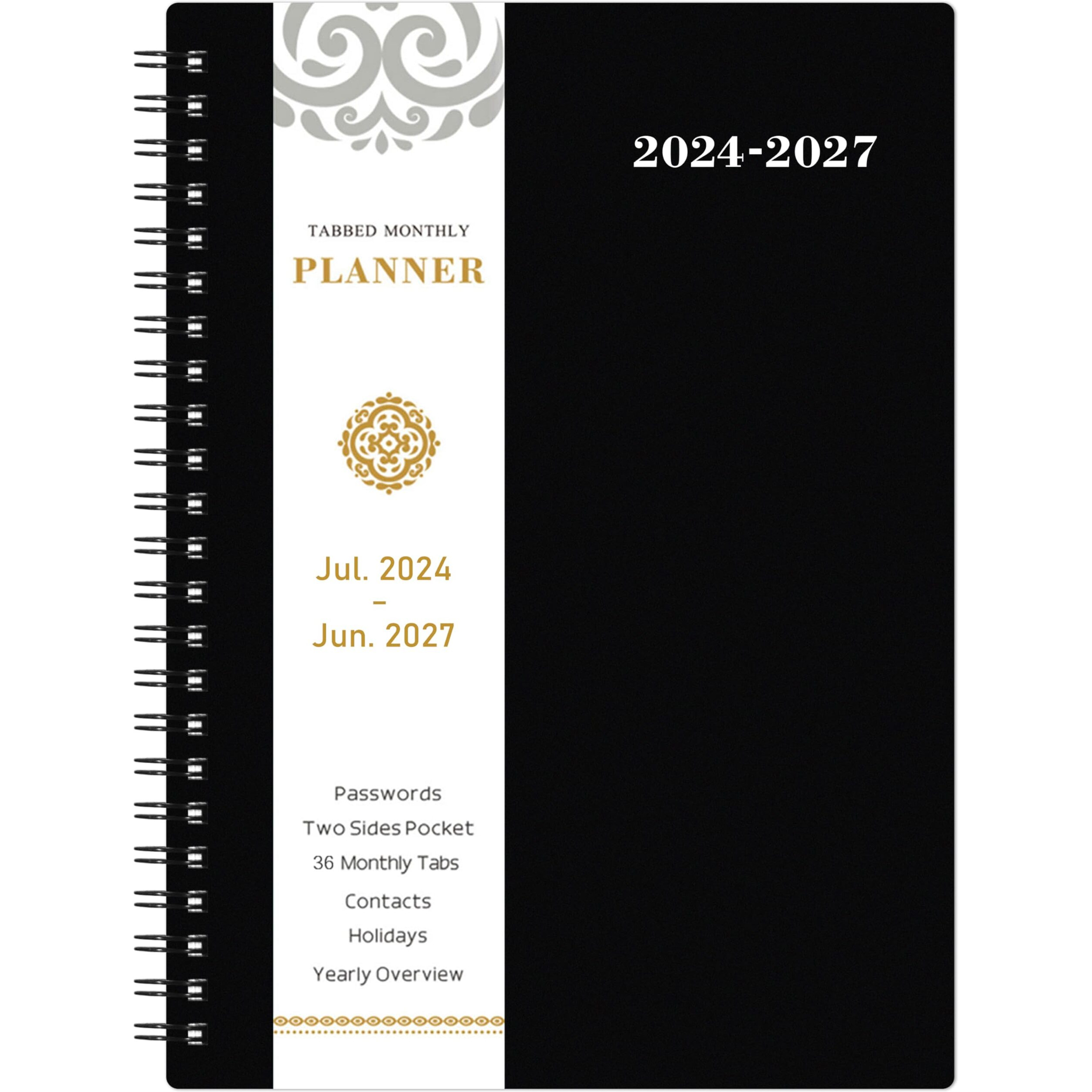 2024-2027 Monthly Planner/Monthly Calendar - 3 Year Monthly Planner 2024-2027, Jul 2024 - Jun 2027, 6.3" X 8.4", Inner Pocket, Polypropylene Cover