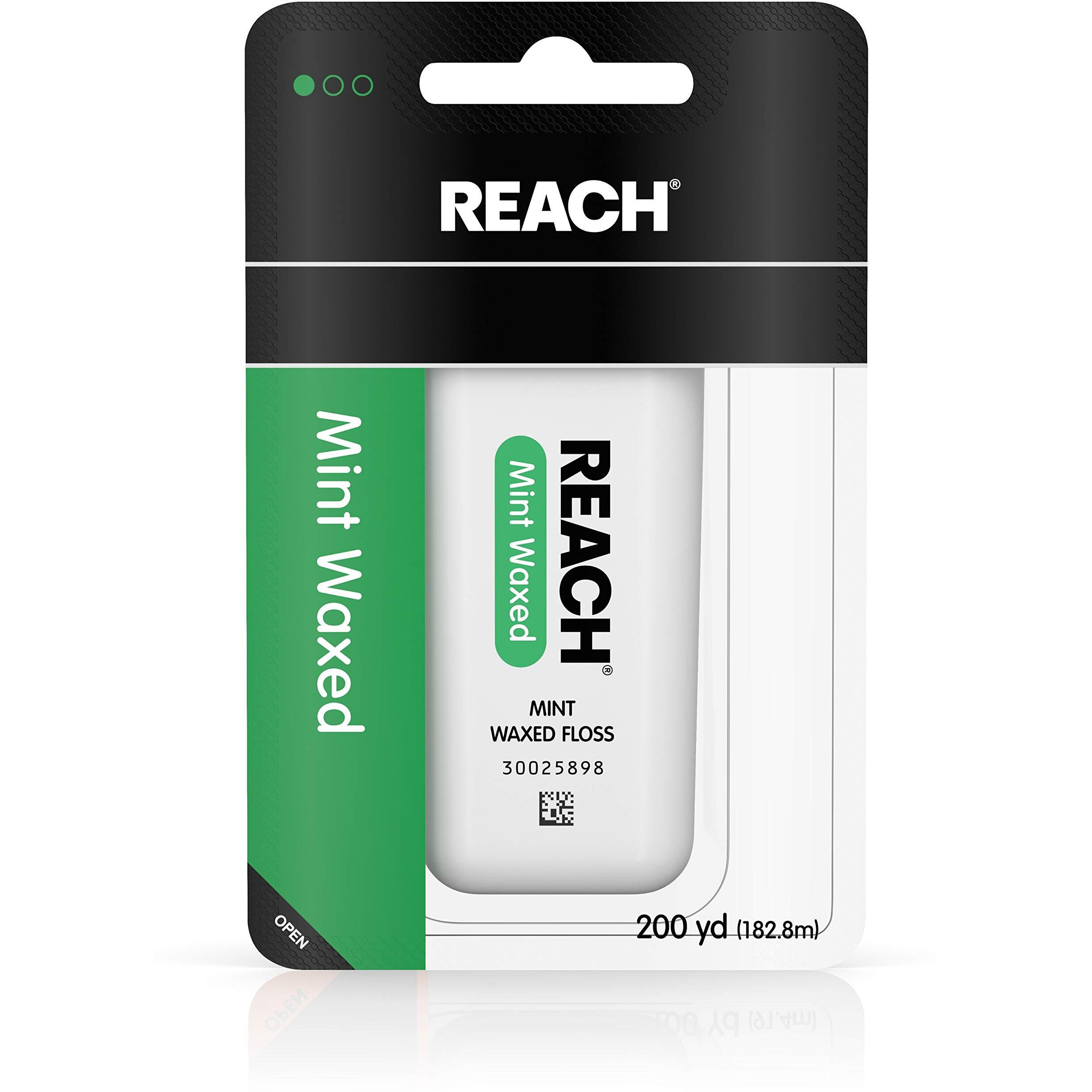 Reach Mint Waxed Floss, 200 Yards (Pack Of 10)