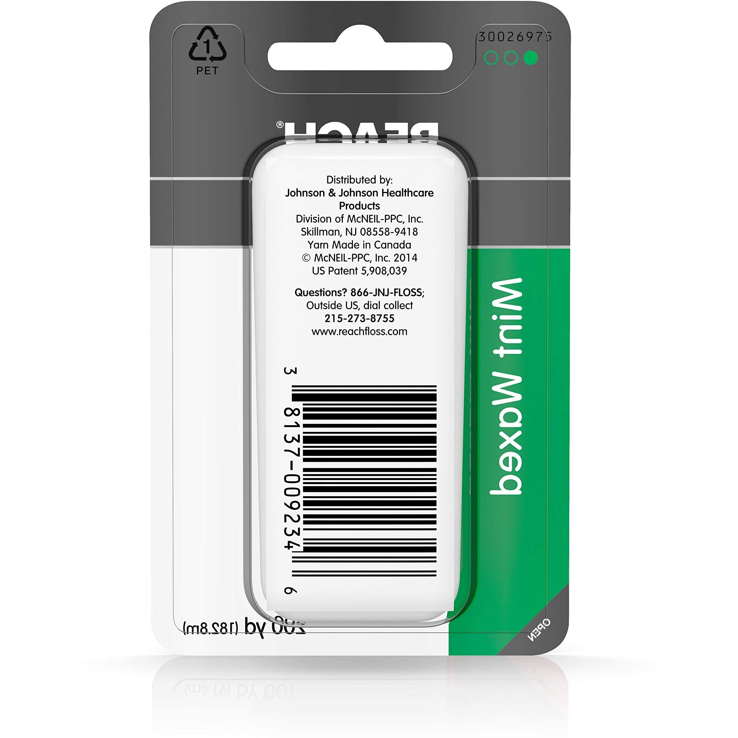 Reach Mint Waxed Floss, 200 Yards (Pack Of 10)