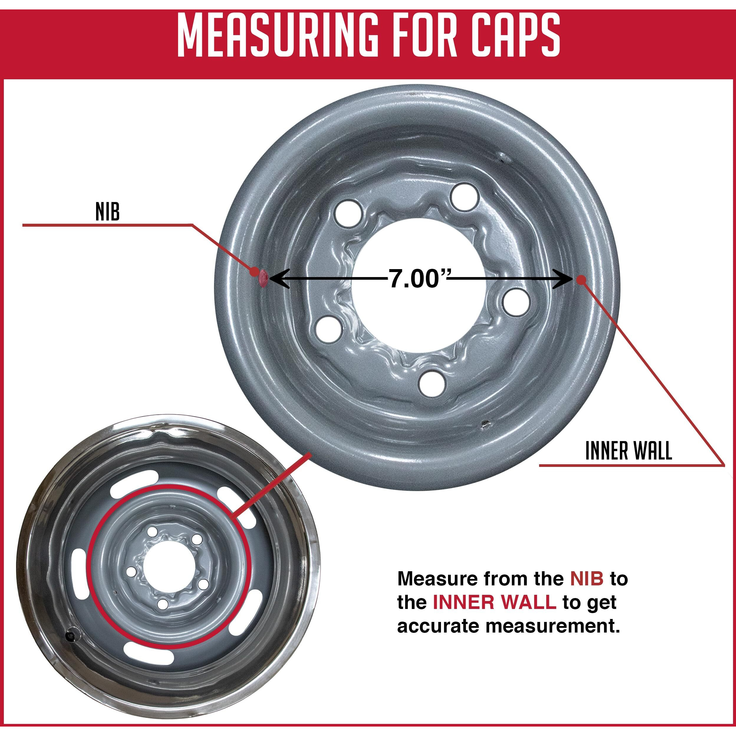Wheel Accessories Parts 1 Pc Chrome Steel Derby With Bow Tie 8.25" Diameter Fits Wheels With 7.00" Inner Ring Fits Ralley Rally Wheels Only