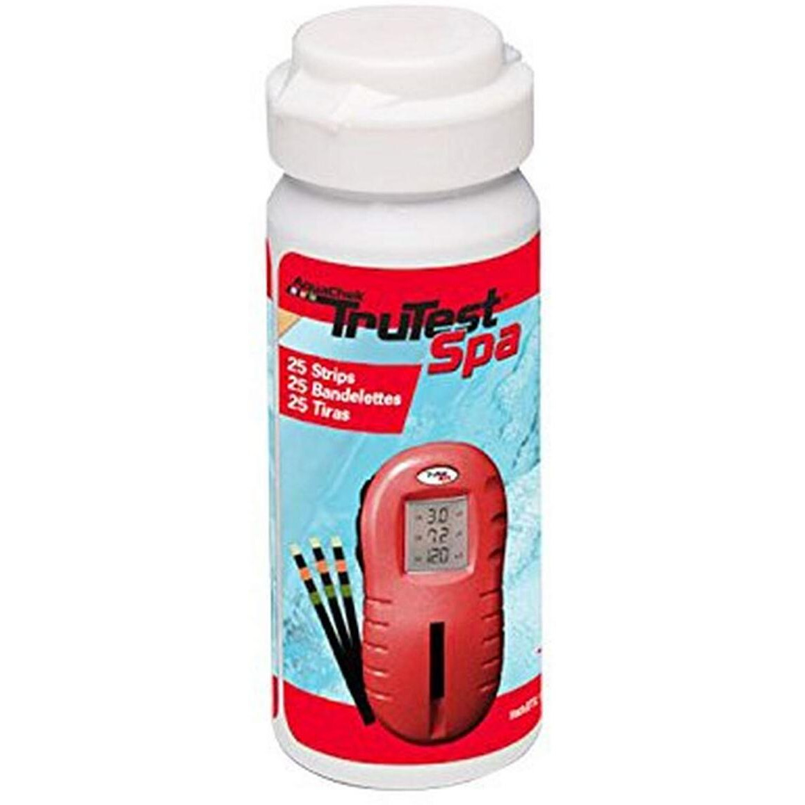 Aquachek Trutest Spa Refill Test Strips - Refill Test Strips For Digital Test Strip Reader - For Spa Water Testing - Tests For Total Bromine, Total Chlorine, Ph, And Total Alkalinity - (50 Strips)