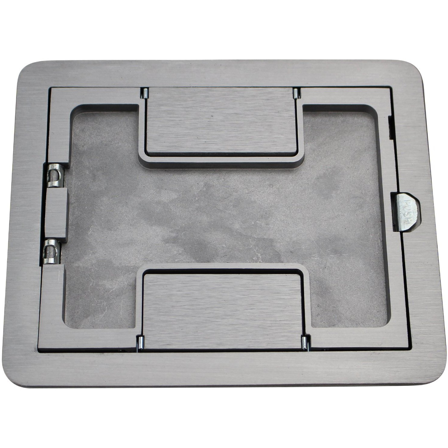 Wiremold Walker Legrand Fpctcal Floorport Covers Flanged Cutout Top, Brushed Aluminum