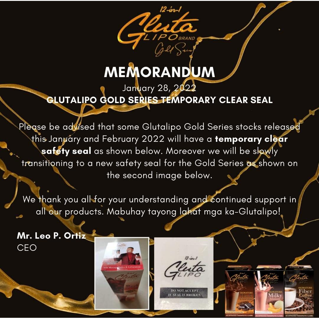 Glutalipo 12 In 1 Gluta Lipo Gold Series Red Iced Tea - 10 Sachets, 10 Count (Pack Of 1)