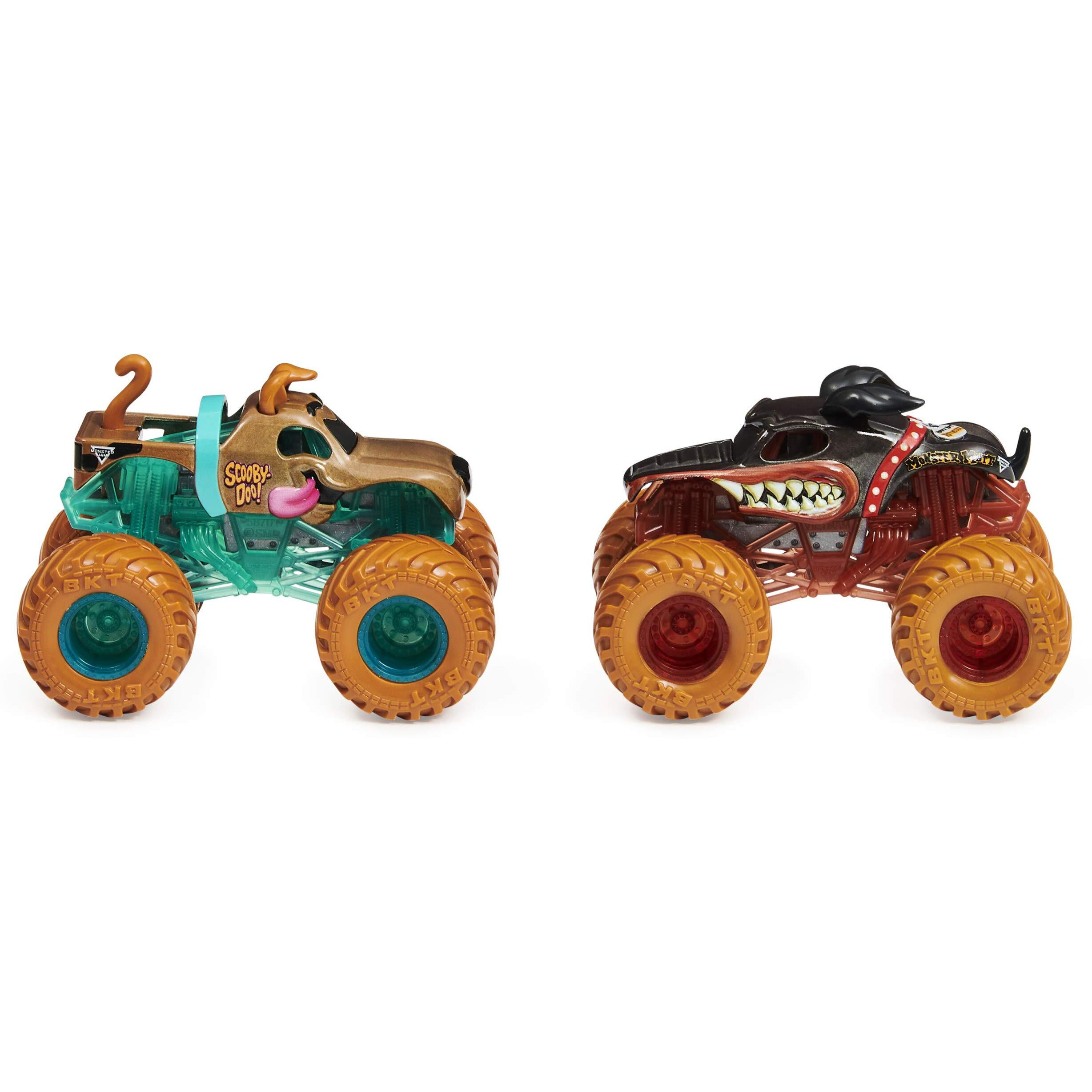 Monster Jam, Official Monster Mutt Rottweiler Vs. Scooby Doo Color-Changing Die-Cast Monster Trucks, 164 Scale