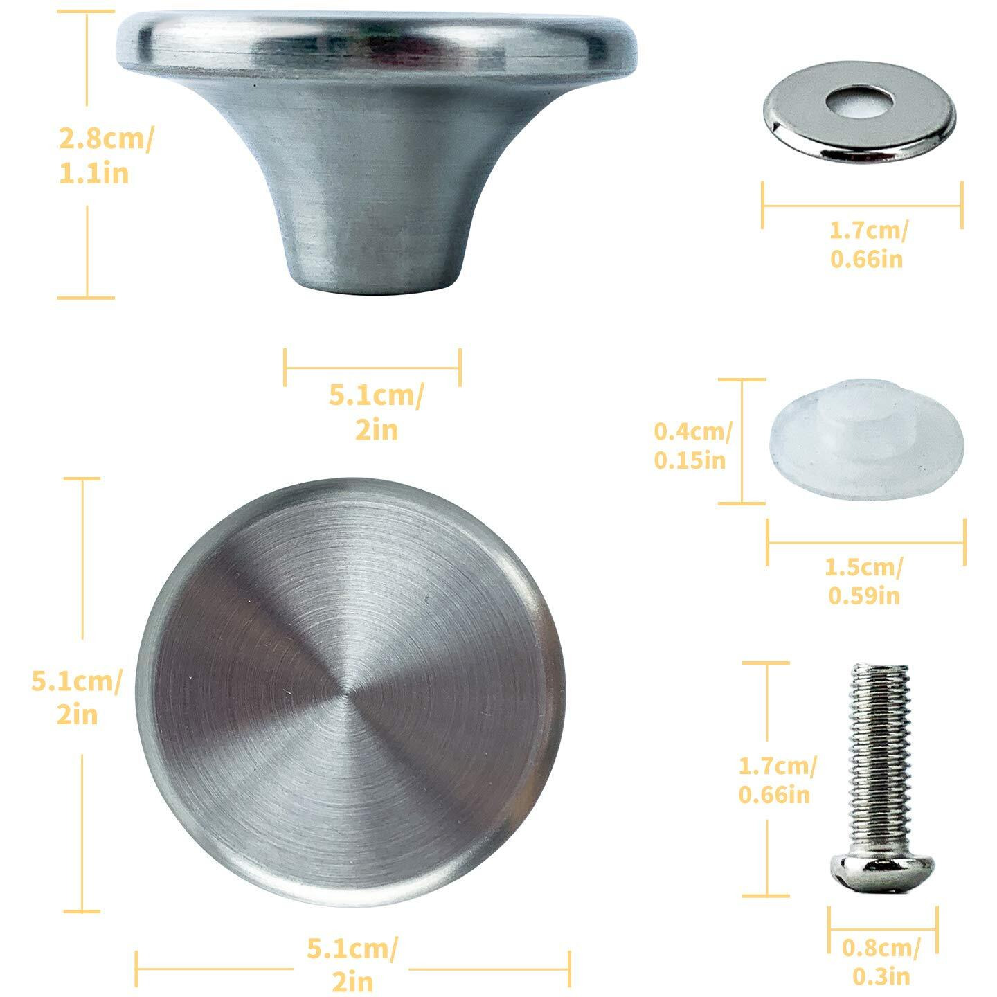 Huasai Stainless Steel Replacement Handle Compatible For Le Creuset,Aldi,Lodge, And Other Enameled Cast-Iron Dutch Oven