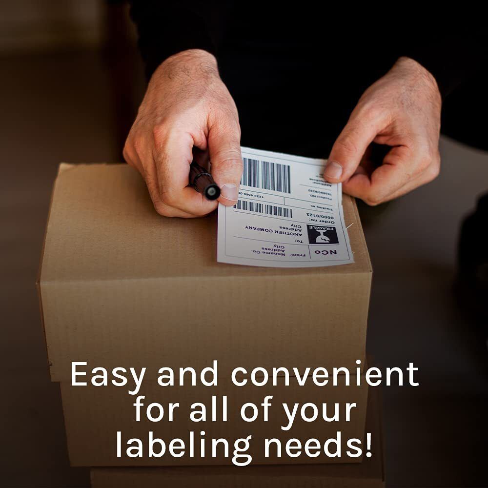 Premium Label Supply White Sticker Shipping Labels - 4" X 5" - Laser/Inkjet Compatible - (4 Labels/Sheet), 100 Sheets - 400 Total Adhesive Labels