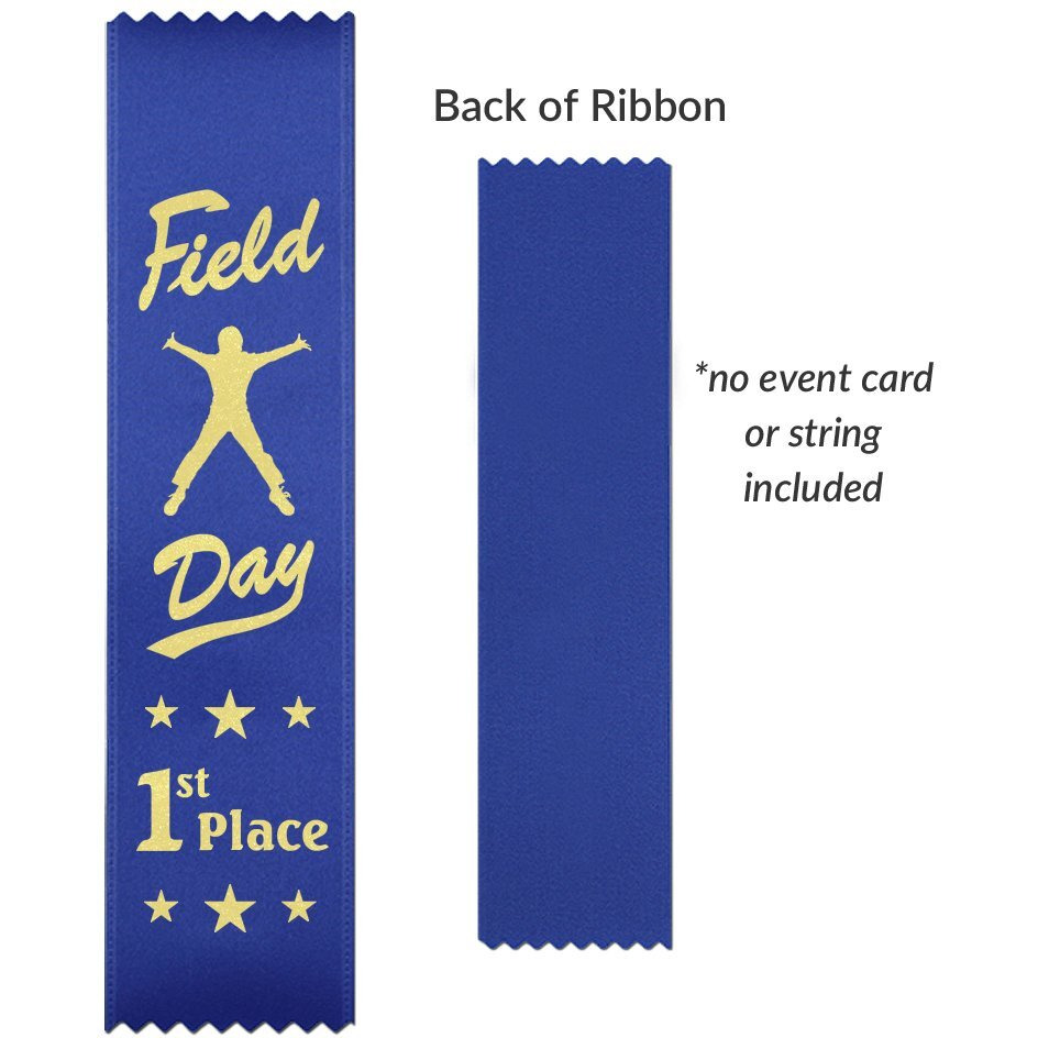 Ribbonsnow Field Day Ribbons - 300 Pack 100 Each 1St - 2Nd - 3Rd Place Bookmark Style Ribbons - Made In The Usa