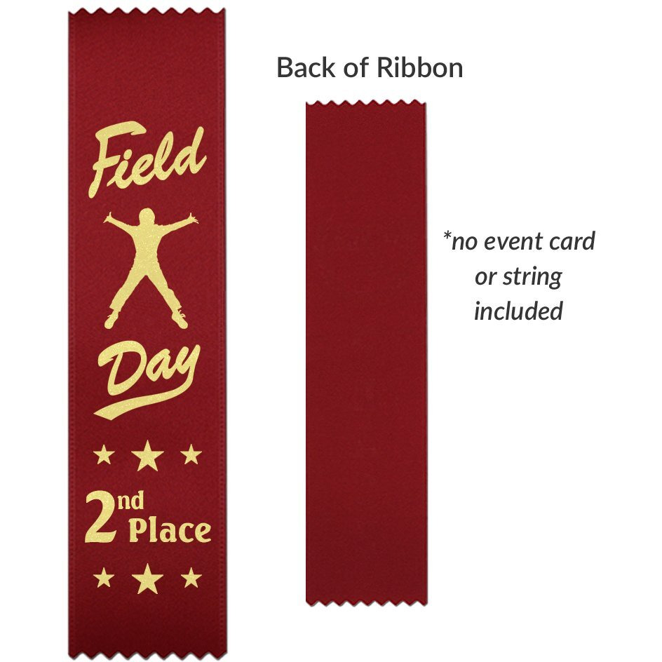 Ribbonsnow Field Day Ribbons - 300 Pack 100 Each 1St - 2Nd - 3Rd Place Bookmark Style Ribbons - Made In The Usa