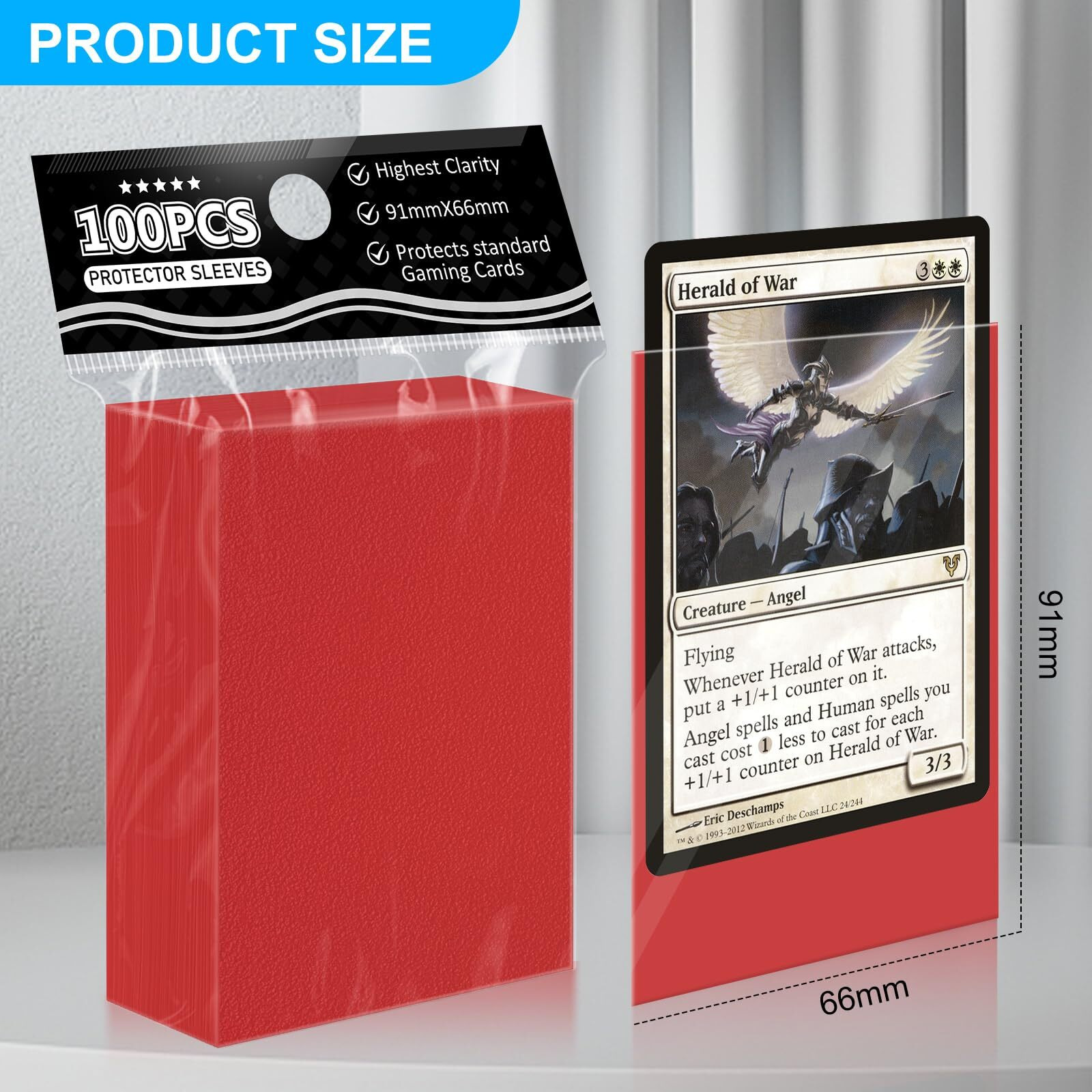 1000Ct Trading Card Sleeves Perfect Fit Mtg Matte Sleeves, Soft Sports Card Protector For Photocard, Standard Tcg Card Sleeves Fit For Mtg 66 * 91 Mm
