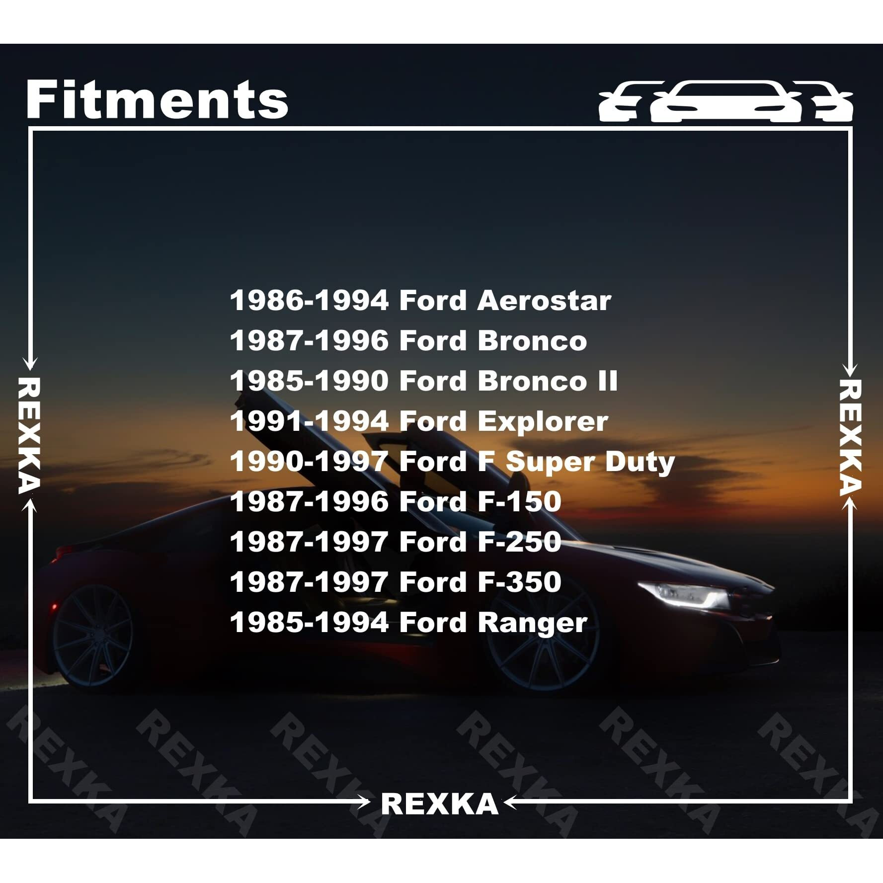 Rexka 5Pcs F-150 Clutch Pedal Shaft Bushing E69Z-7526-A For Ford F150 E69Z7526A F-150 F-250 F-350 Ranger Pickup Bronco