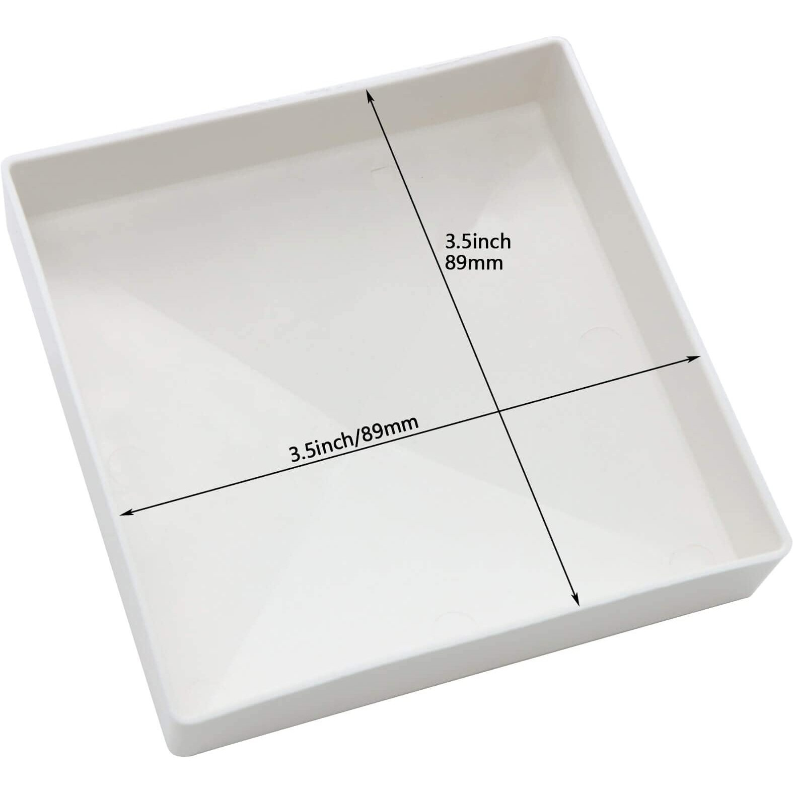 4 Packs 3.5Inch Vinyl Pyramid Style Fence Post Cap/Vinyl Post Caps Perfect For 3.5" X 3.5" Vinyl Fence Post - White Pvc/Vinyl Fence Post Cap