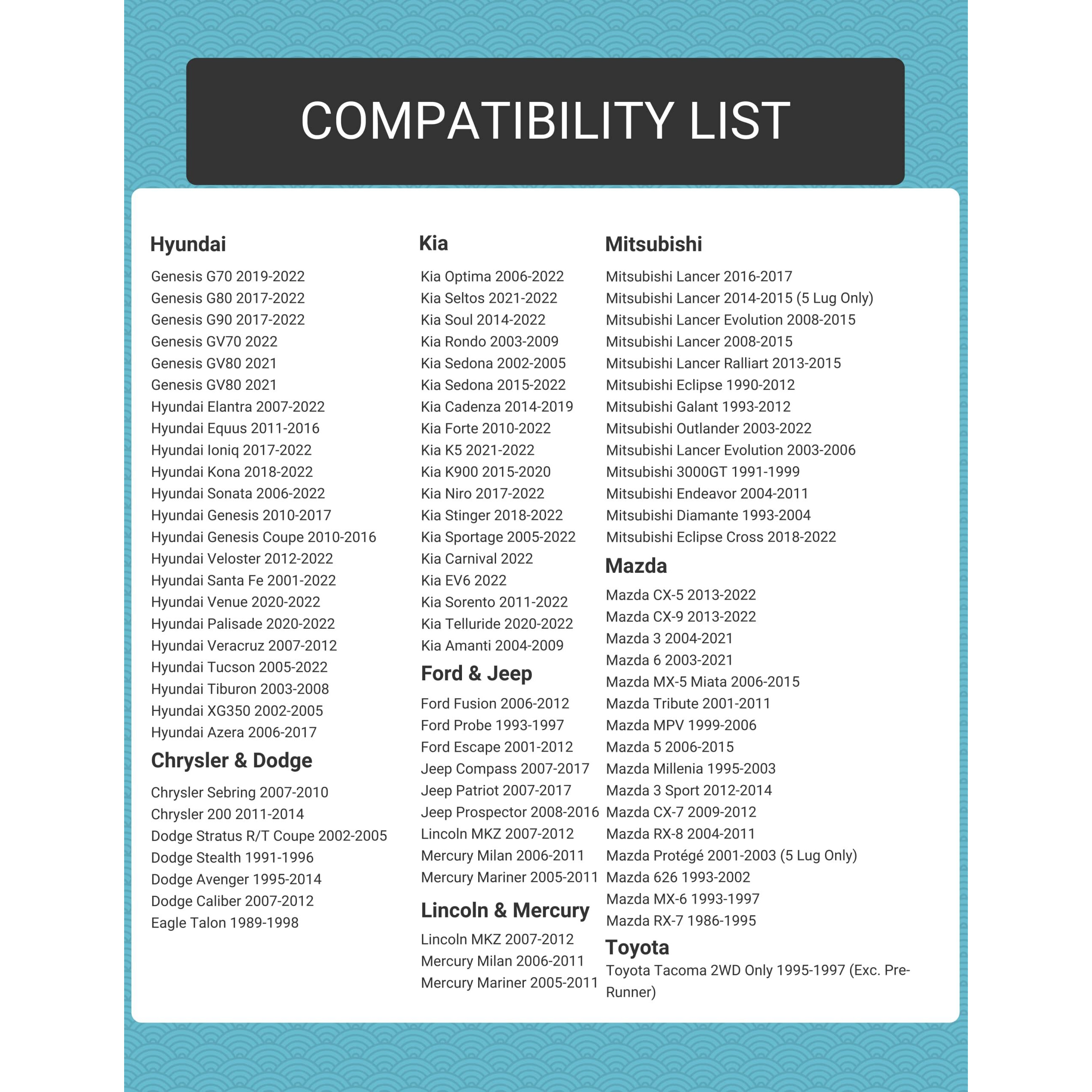 2Pcs 5Mm Hubcentric Wheel Spacers 114.3 (67.1Mm Cb) 12X1.5 Studs Compatible With Genesis Tiburon Veloster Optima Soul Mazda 3 5 Cx-7 Miata Mx-6 Rx-7 Rx-8 Protege Compass Patriot Evo8 9 10 Eclipse