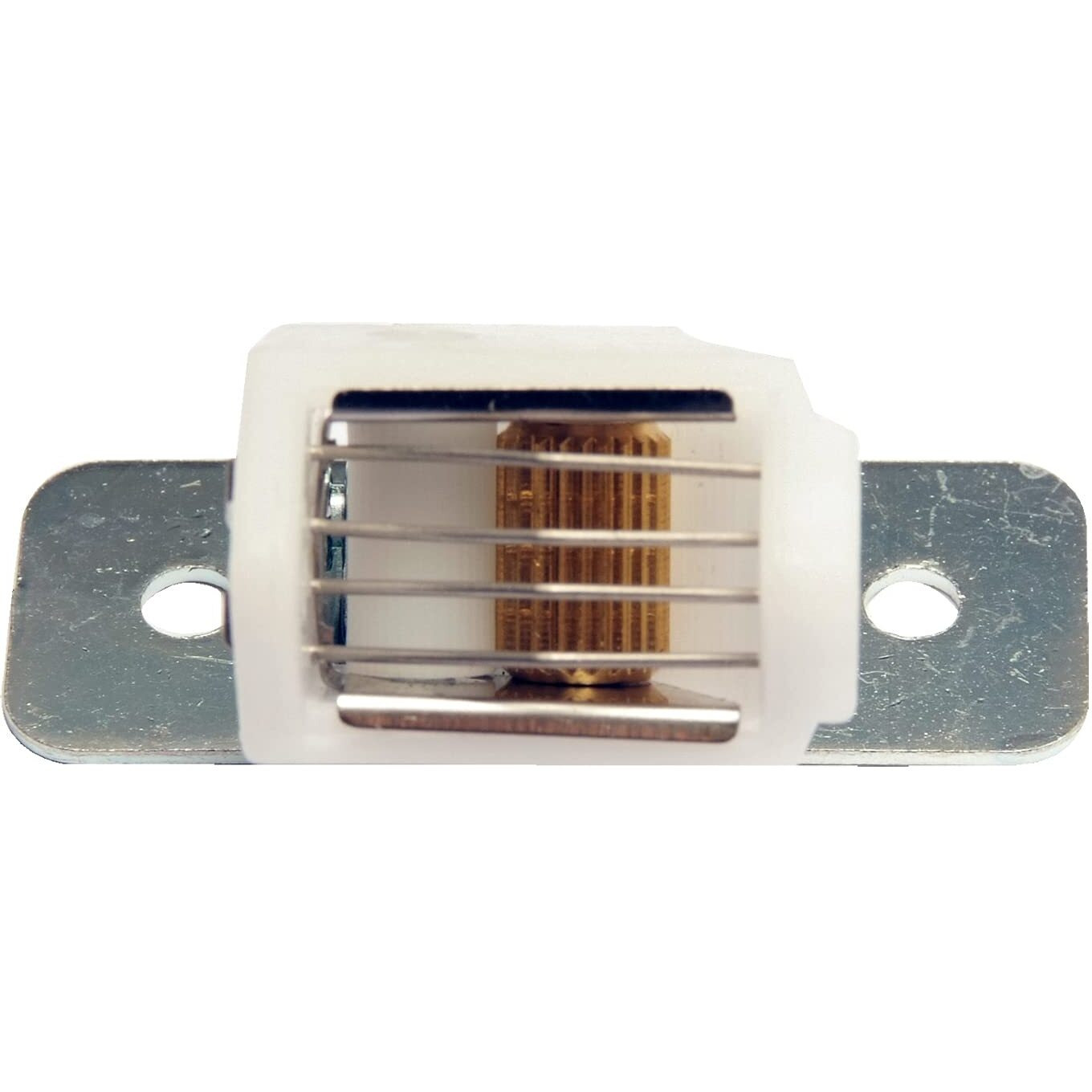 Large White Roman Shade Cord Lock With Dual Brass Wheels - Holds Up To 5 Lift Cords, Suitable For Roman And Pleated Shades - 2-Pack, By Amazing Drapery Hardware