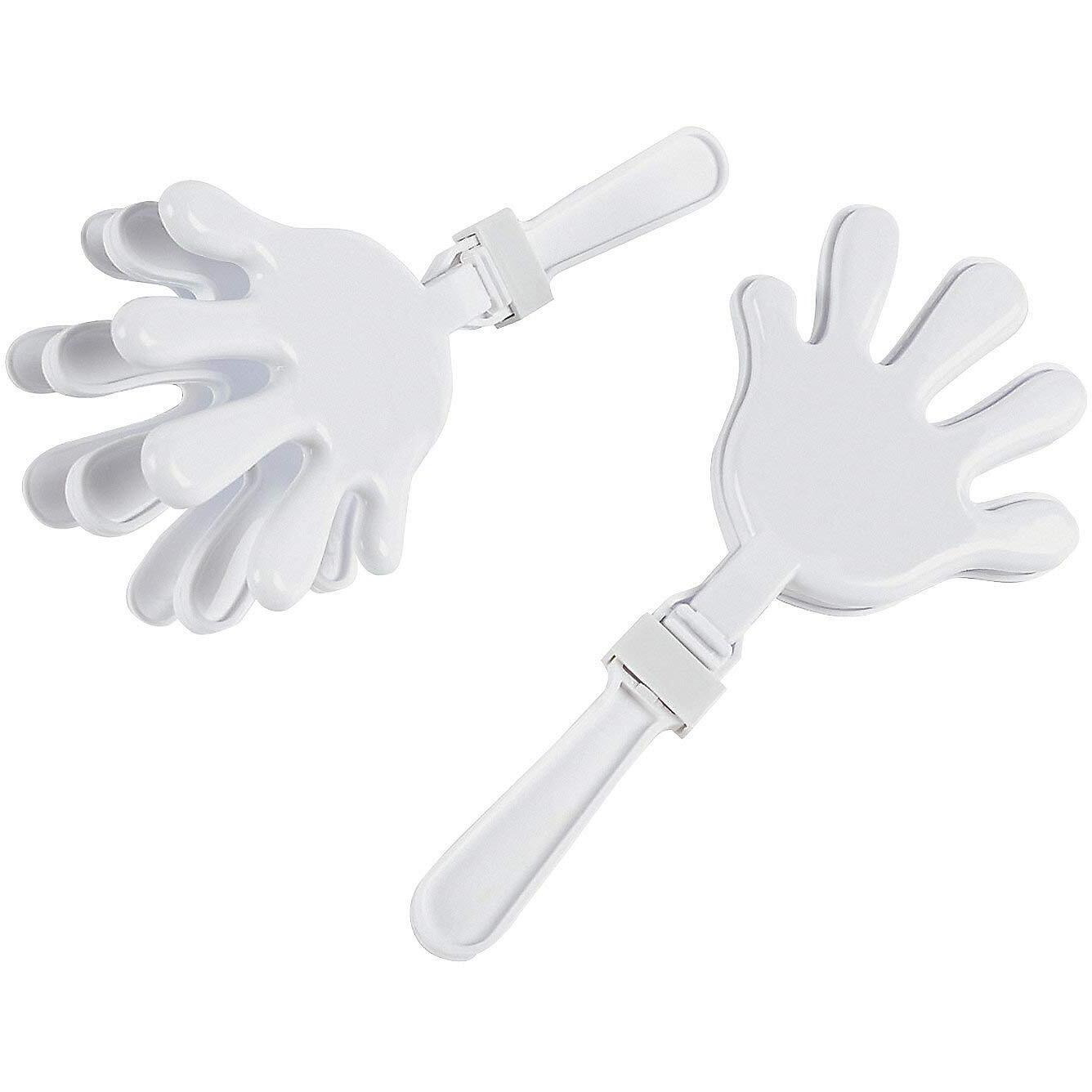 Fun Express White Plastic Hand Clappers - 12 Pieces - Great Noisemakers