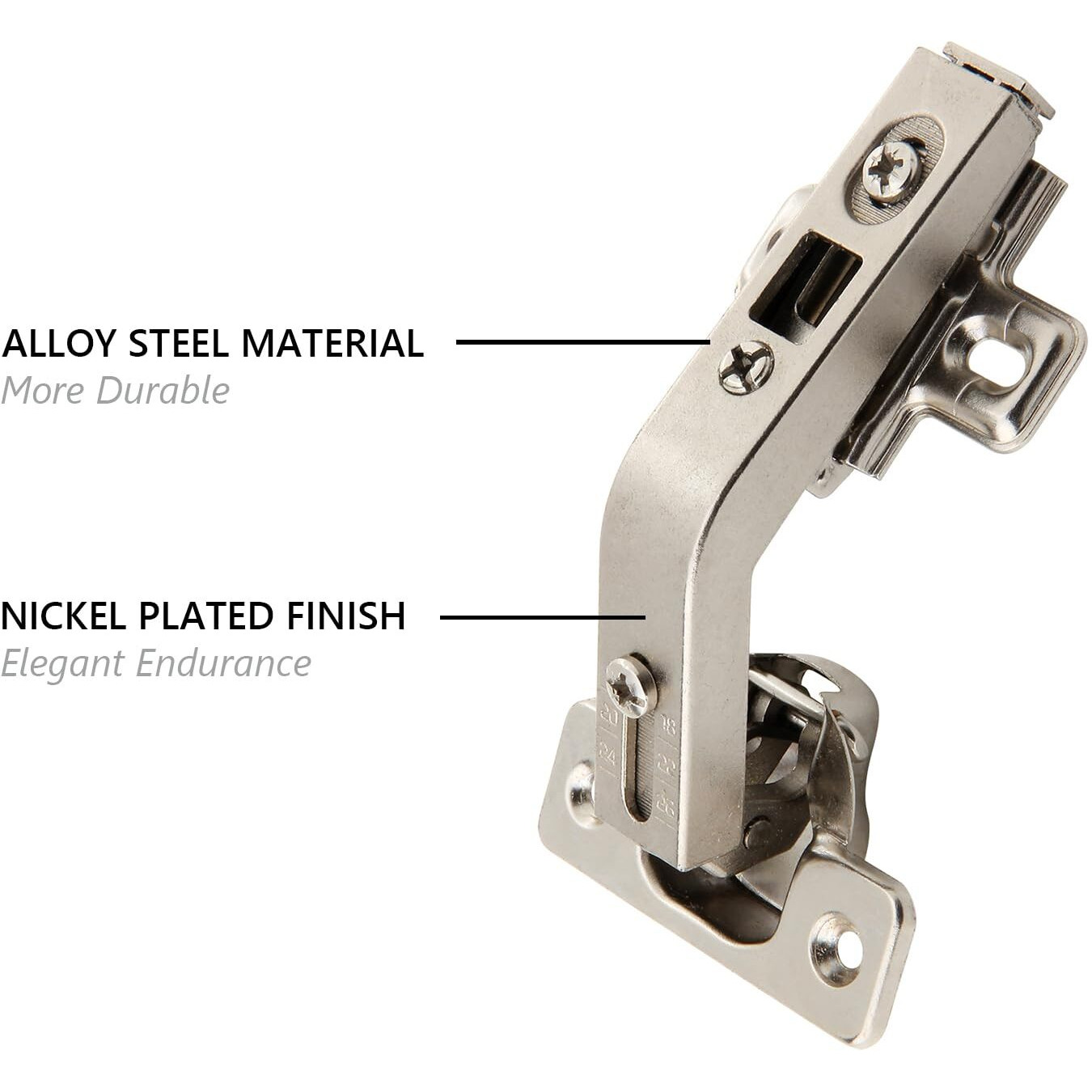 Silverline Lazy Susan 135Deg Hinge Face Frame Plate For Corner Connect Kitchen Cabinet Folded Door Hardware Replacements, 1 Pair