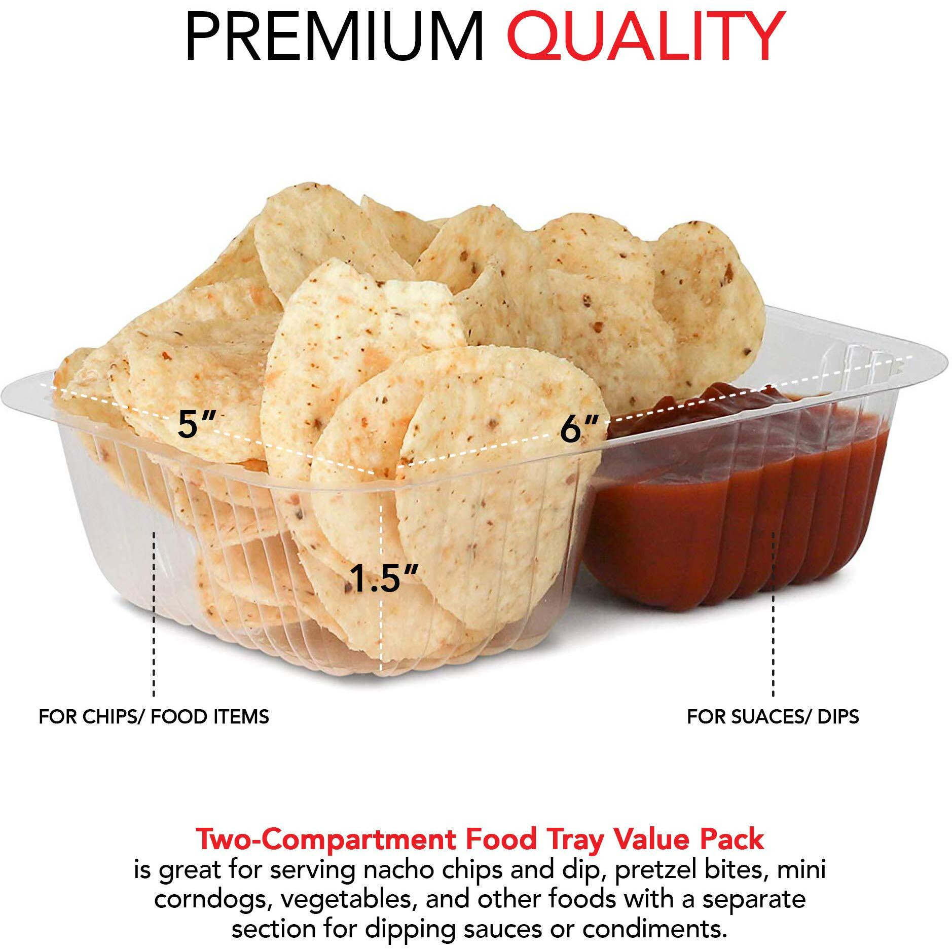 12Oz Plastic Nacho Trays (100 Pack) Small Disposable Tray For Nachos & Cheese Dip, Concession Stand Supplies, Movie Night Snacks For Kids, Carnival Party Decorations, Food Boats, Snack Containers