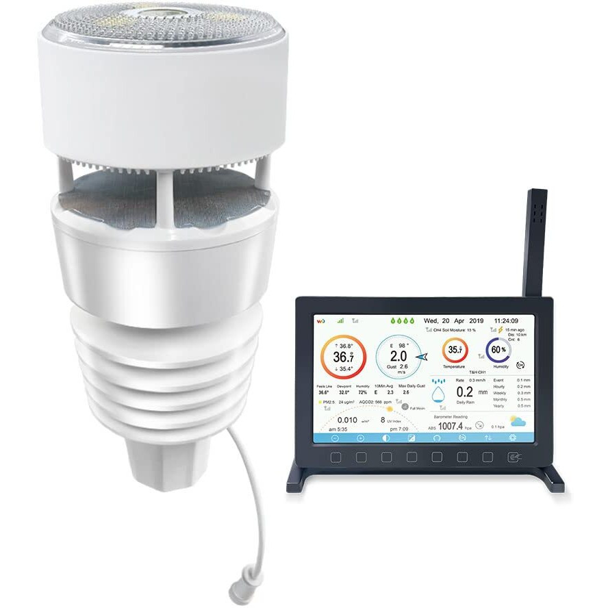 [2023 Newest Upgraded] Ecowitt Wittboy Pro Weather Station Hp2564, With 7 Inch Hp2560 Tft Display Console And Ws90 Outdoor Weather Sensor, Supports Wu/Weathercloud/Wow/Ecowitt Servers,915 Mhz