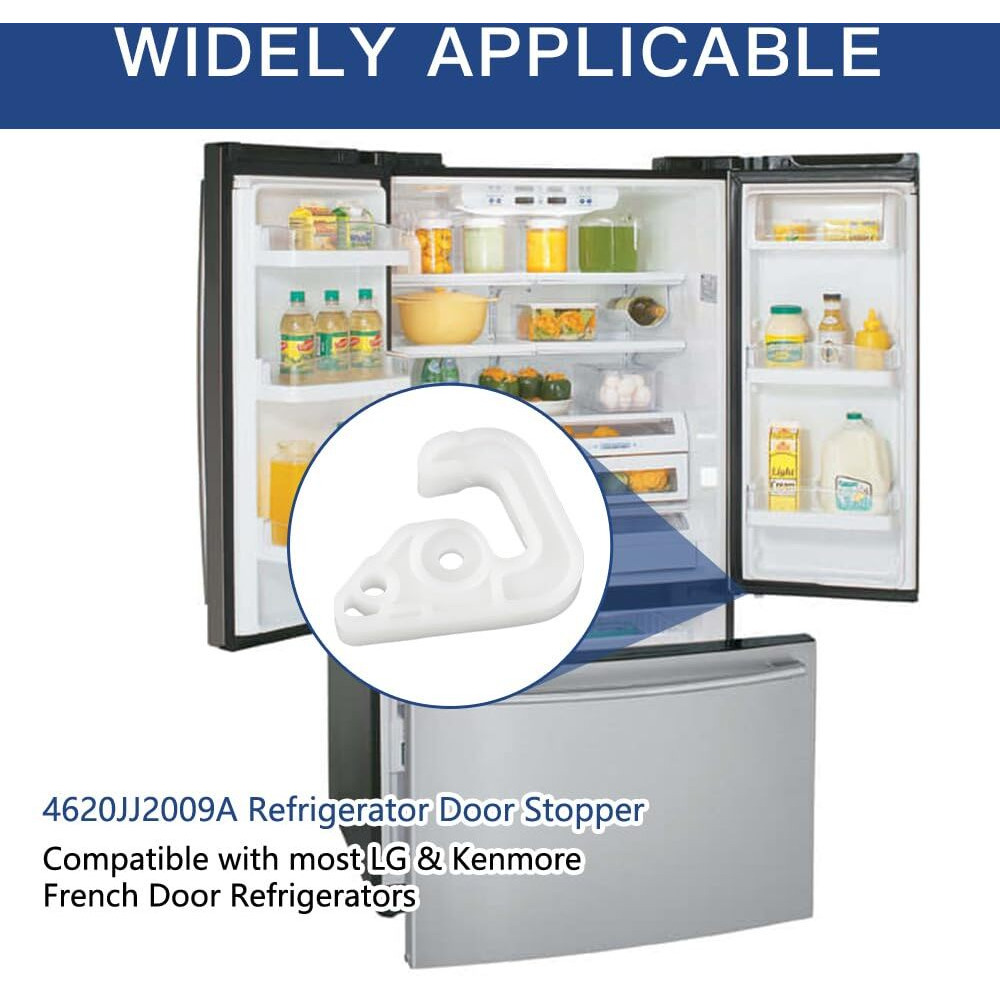 2Pcs 4620Jj2009A Refrigerator Door Stopper For Lg Electronics & Kenmore, Door Stop Latch Replacement Part