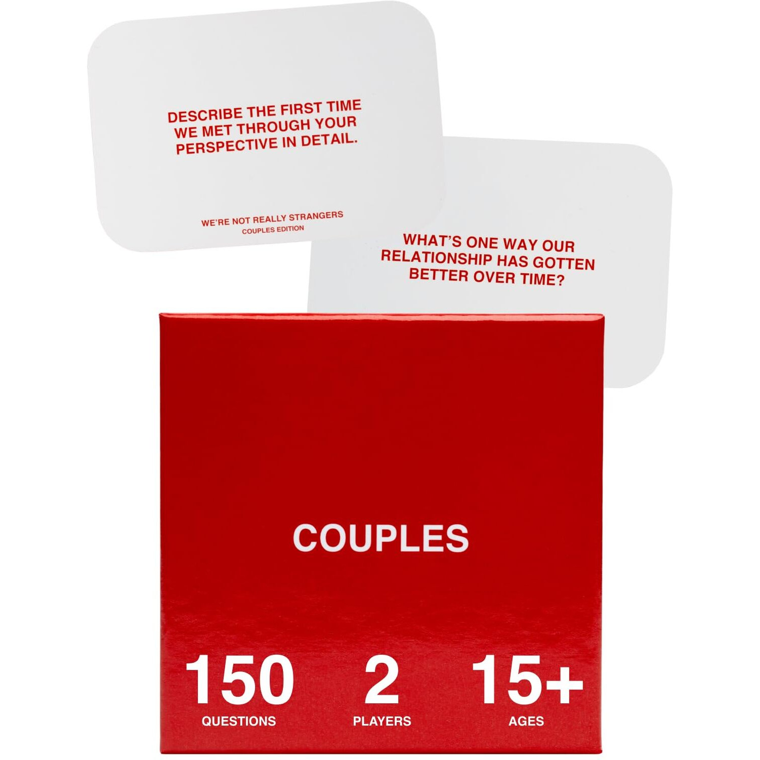 We'Re Not Really Strangers Couples Edition Card Game - Fun Party Games For Adults, Adult Game Night Parties To Strengthen Relationship, 150 Questions & Wildcards For Date Night, Ages 15+, 2-6 Players